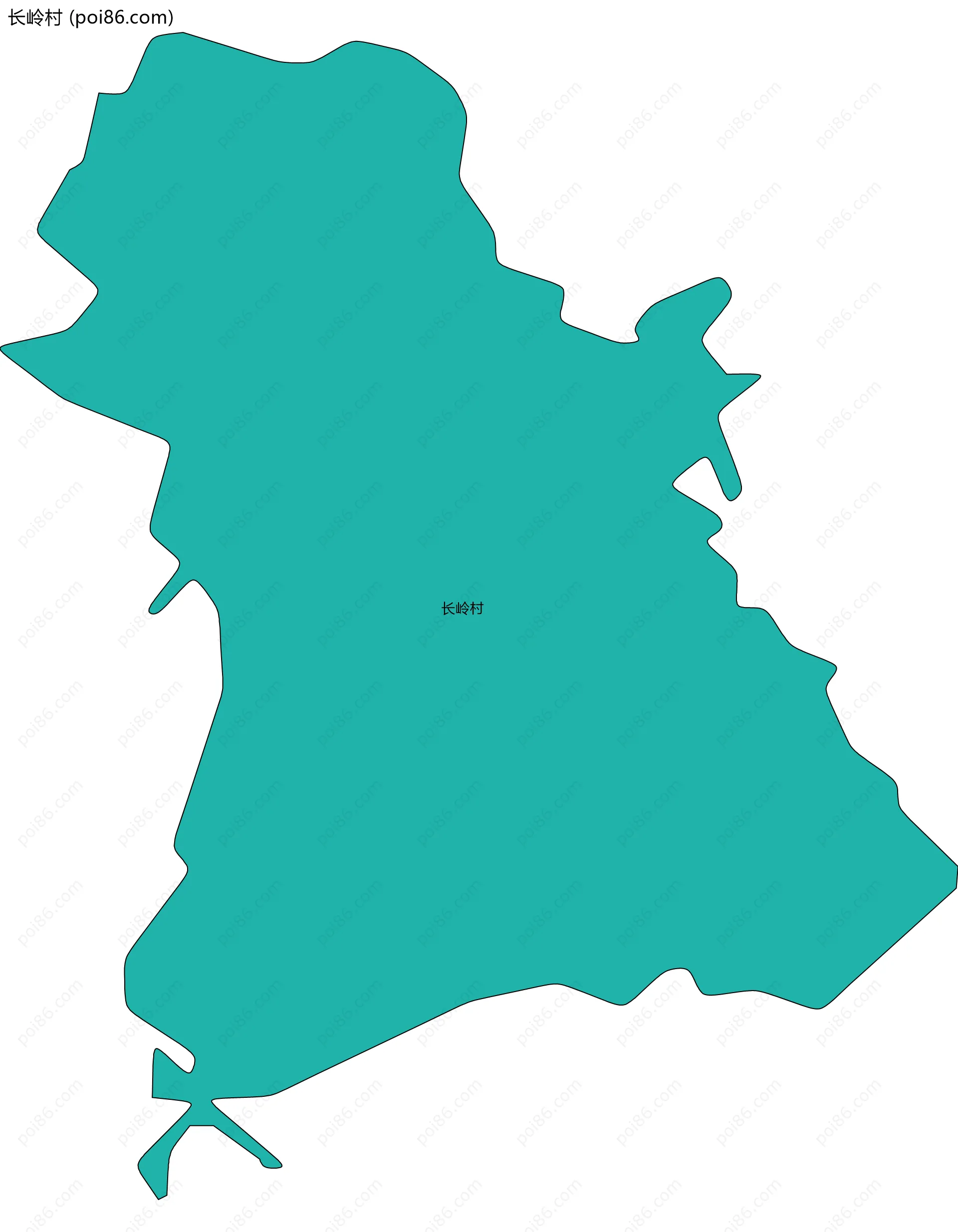 长岭村边界地图