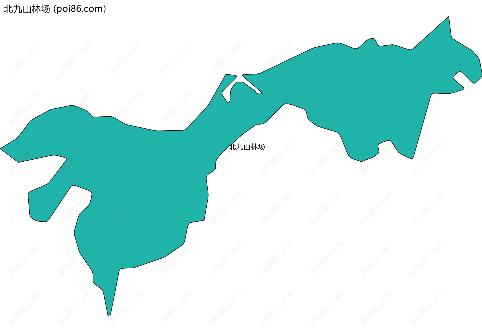 北九山林场边界地图