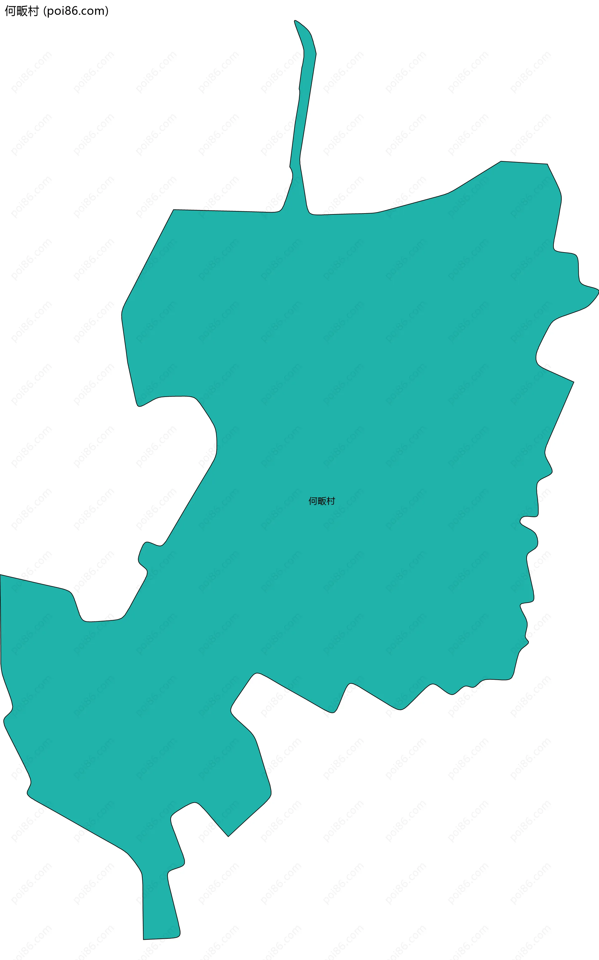 何畈村边界地图