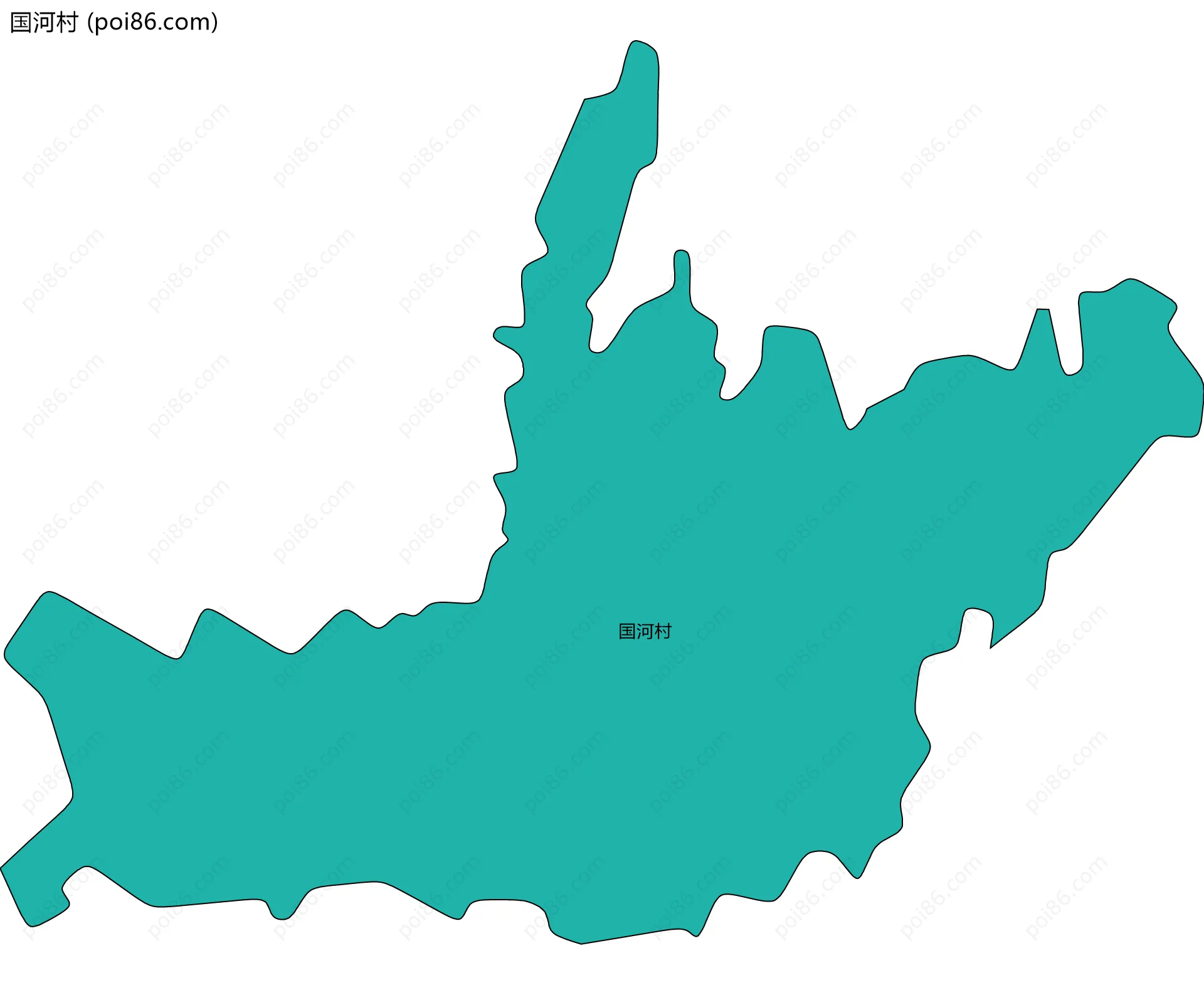 国河村边界地图
