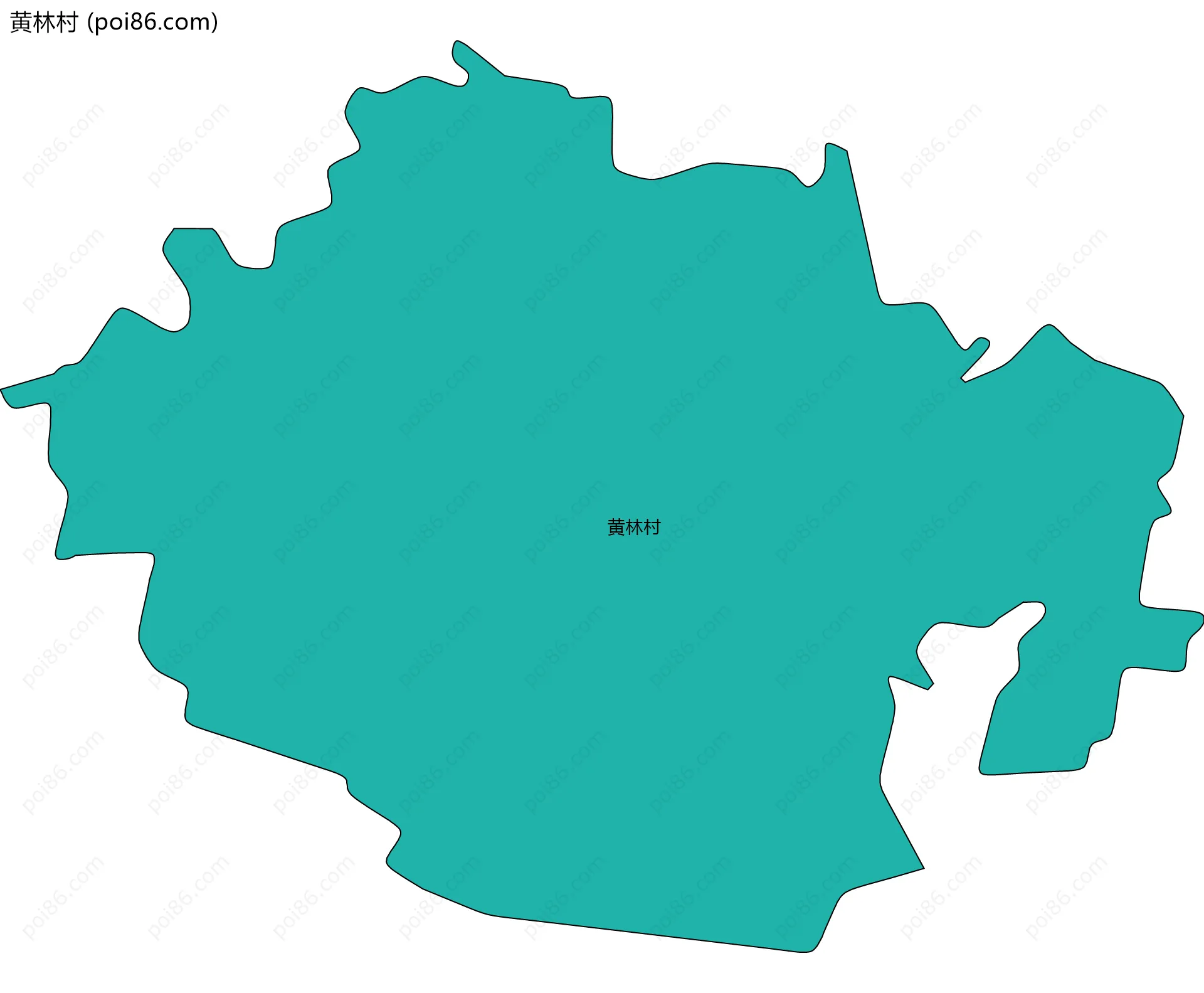 黄林村边界地图