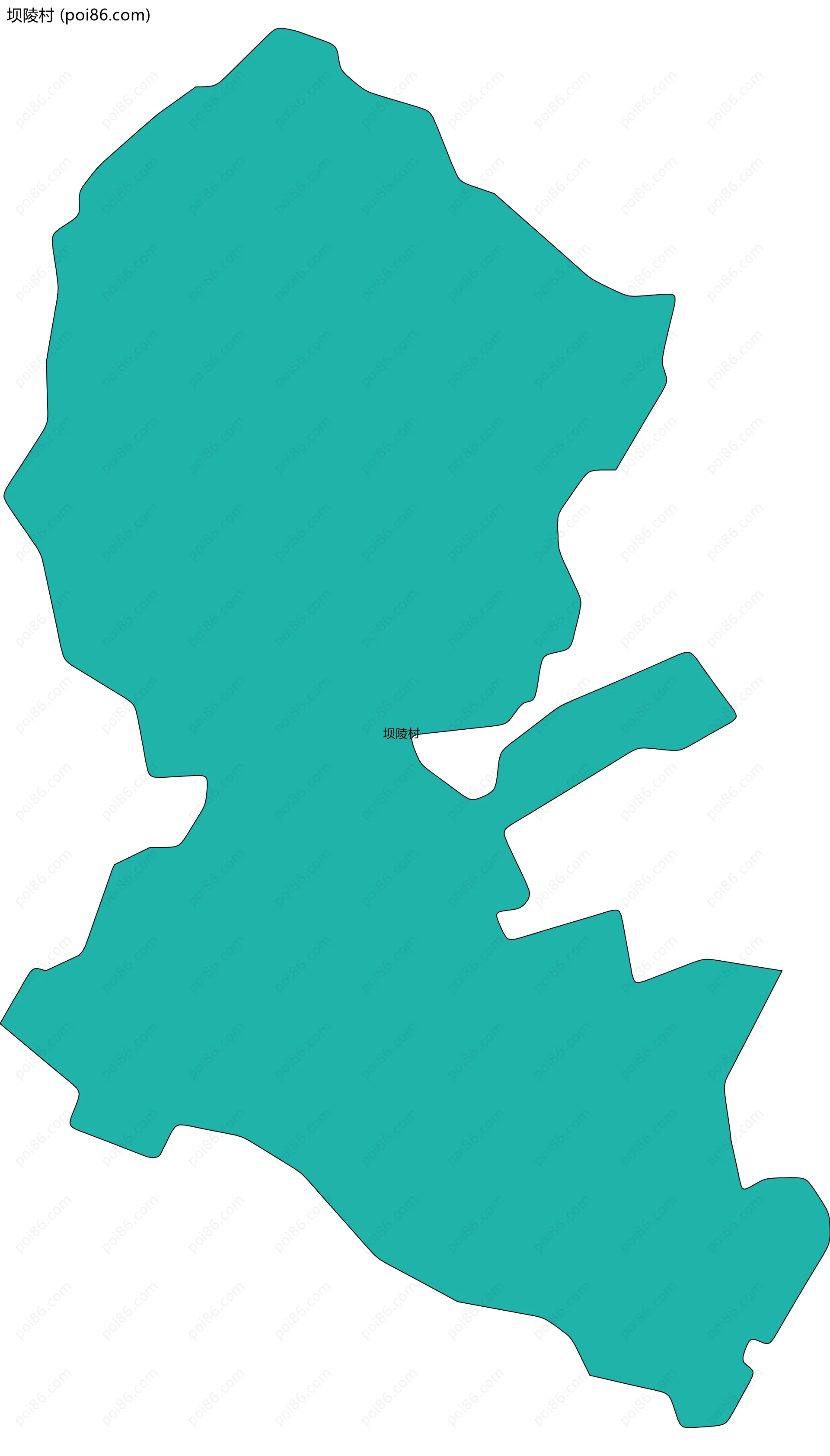 坝陵村边界地图