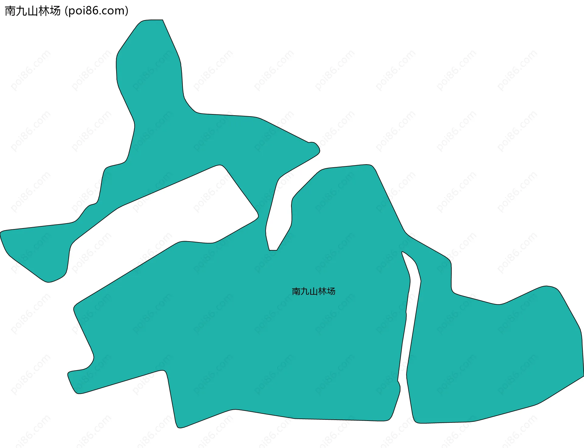 南九山林场边界地图