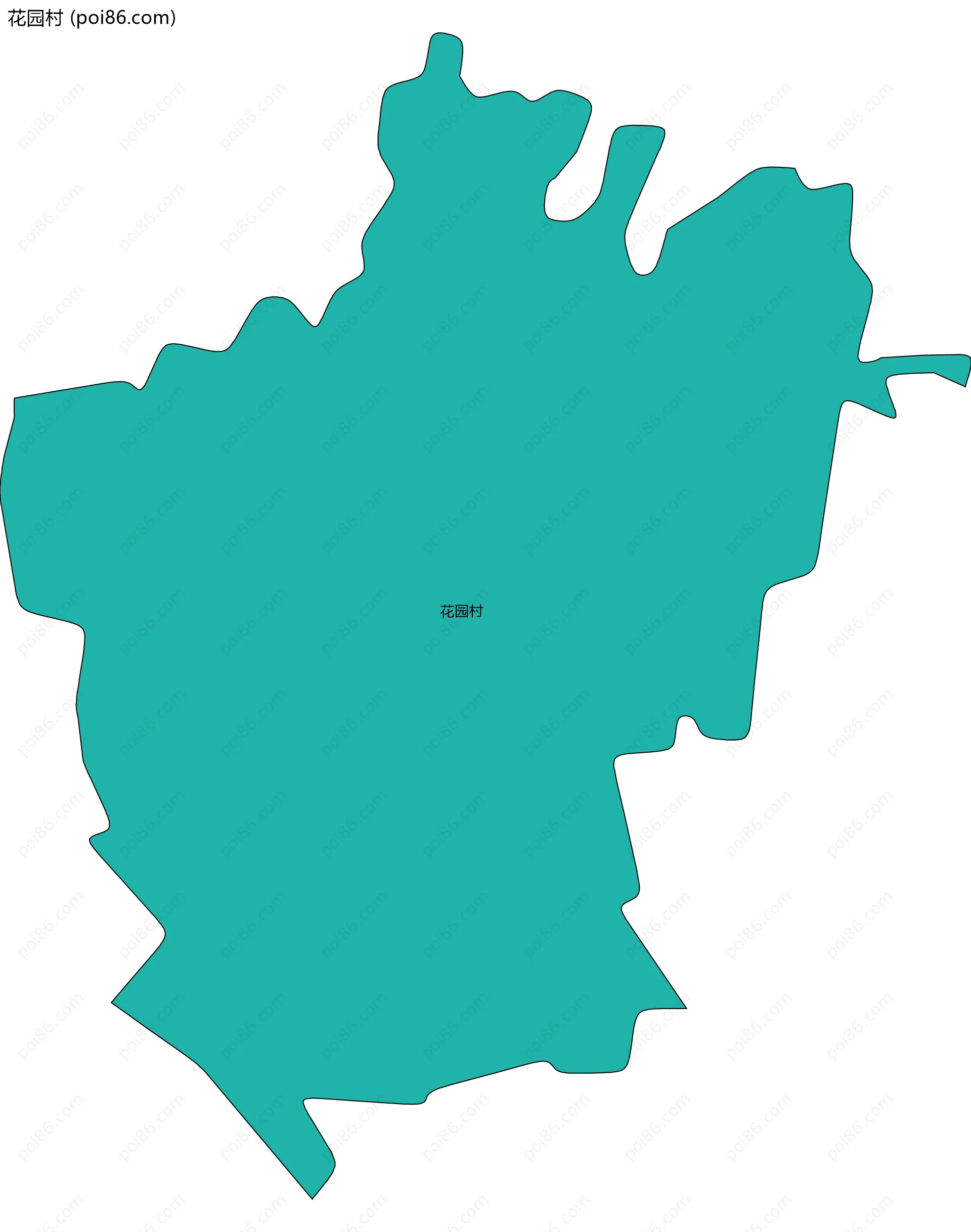 花园村边界地图