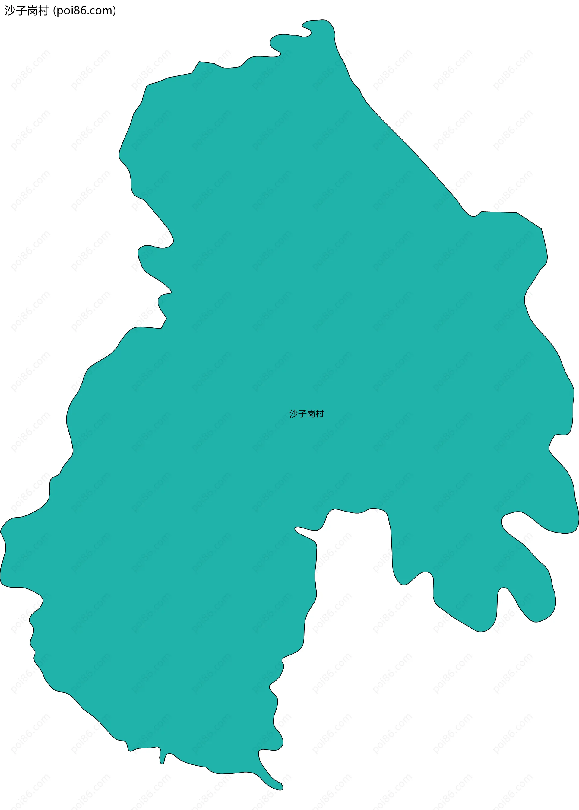 沙子岗村边界地图