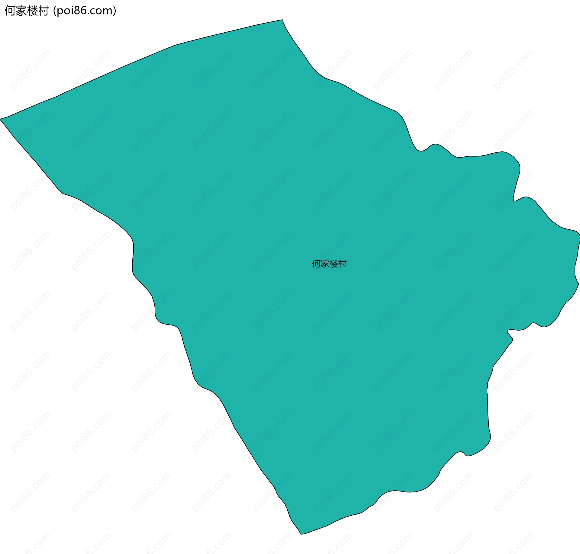 何家楼村边界地图