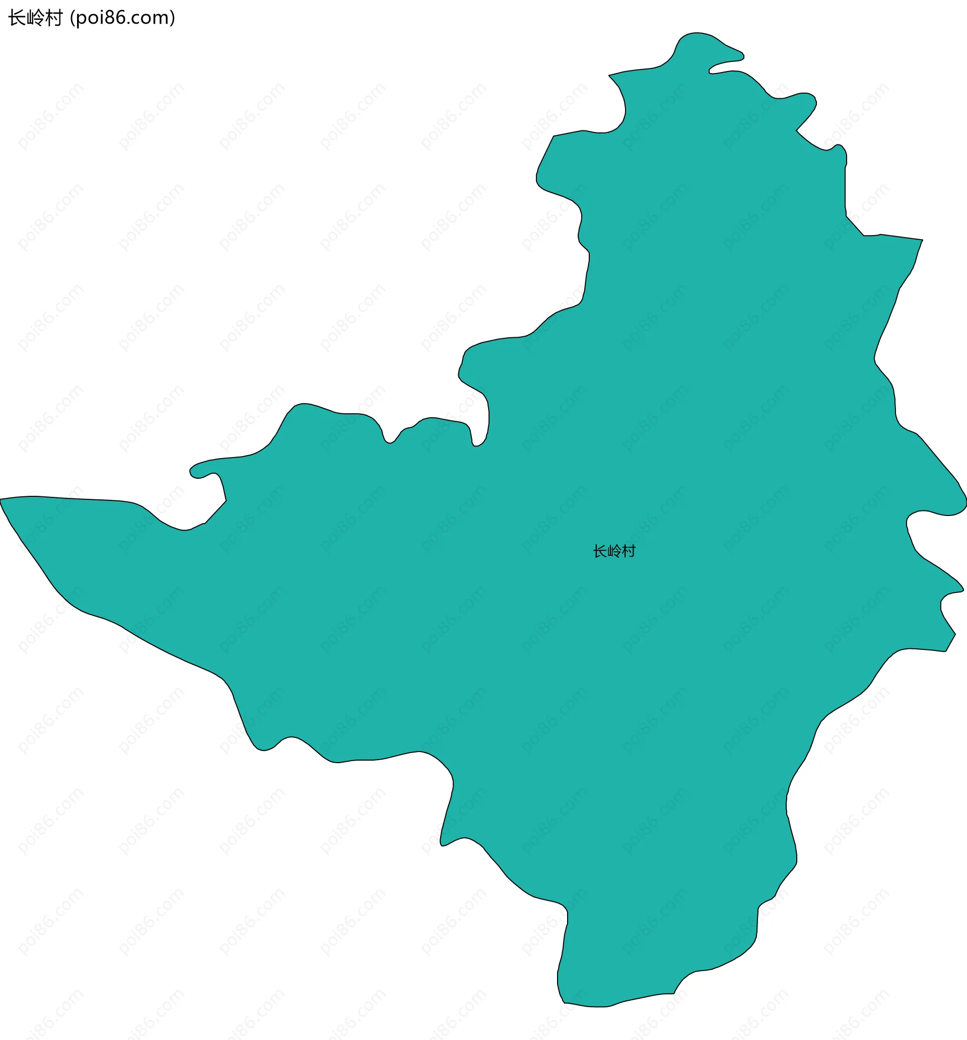 长岭村边界地图