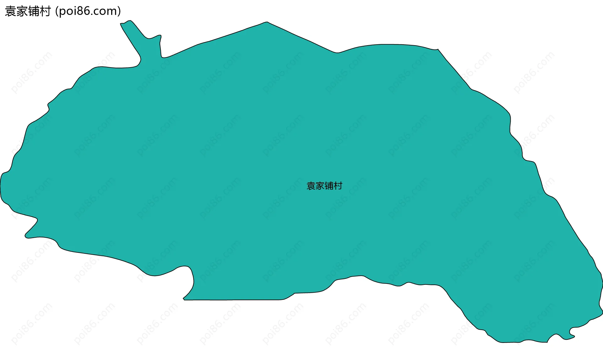 袁家铺村边界地图