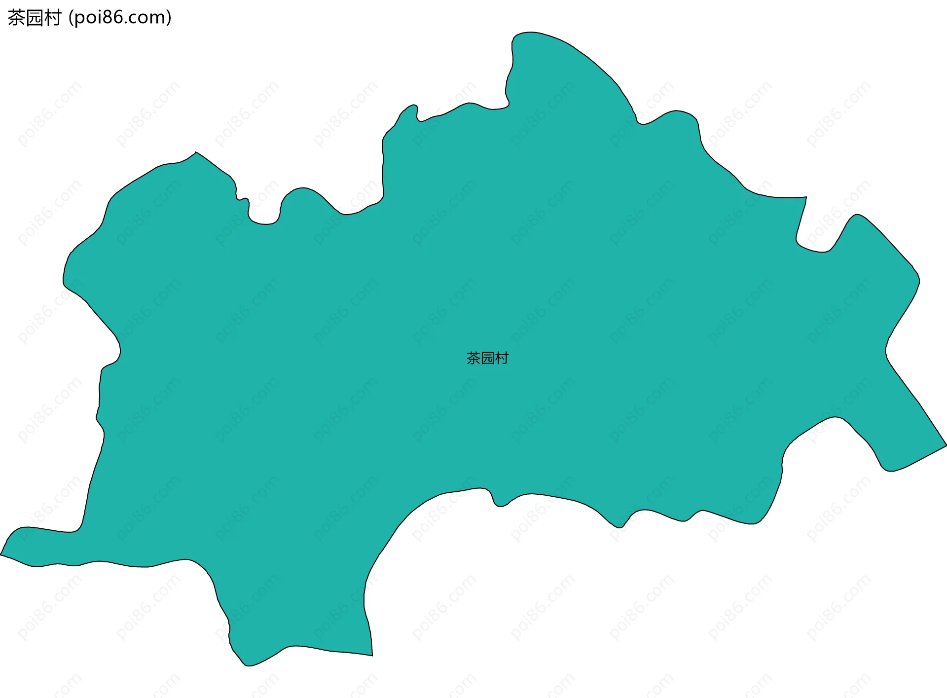 茶园村边界地图