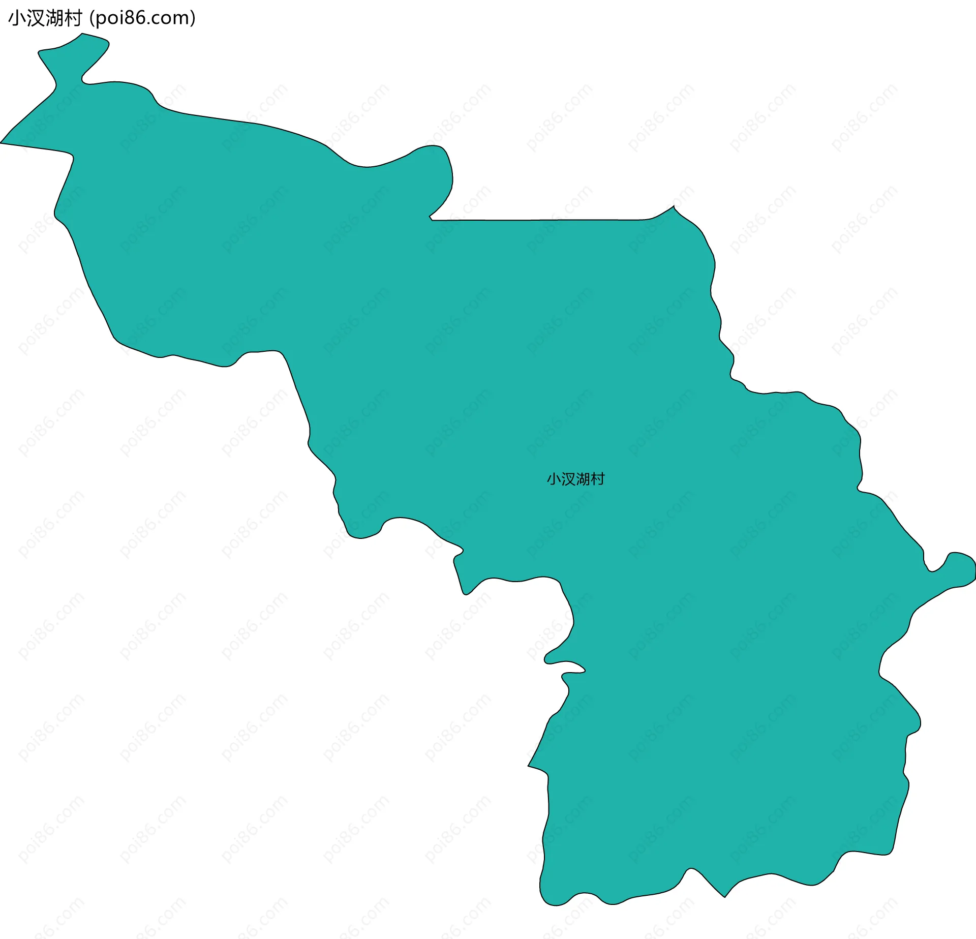 小汊湖村边界地图