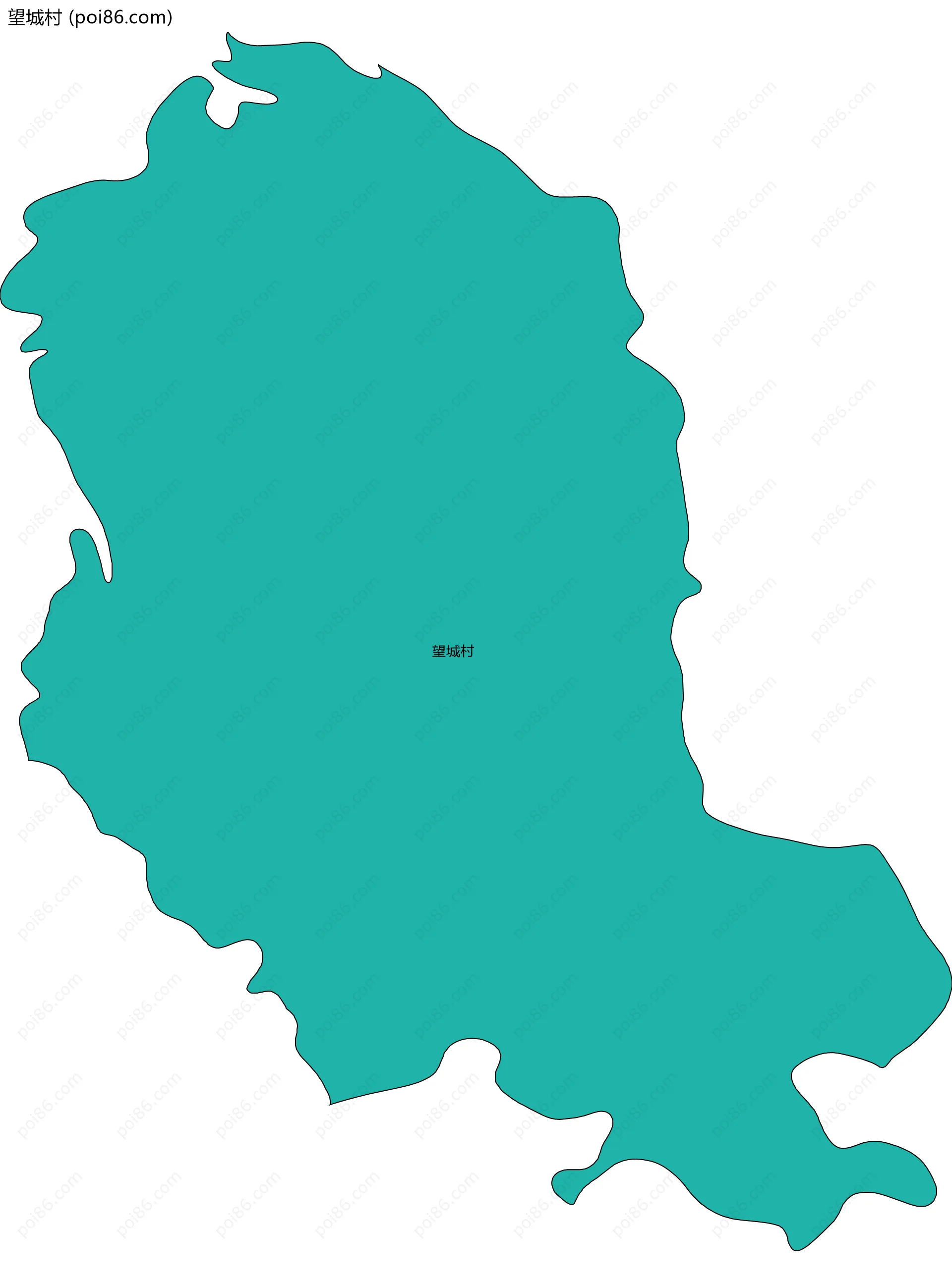 望城村边界地图