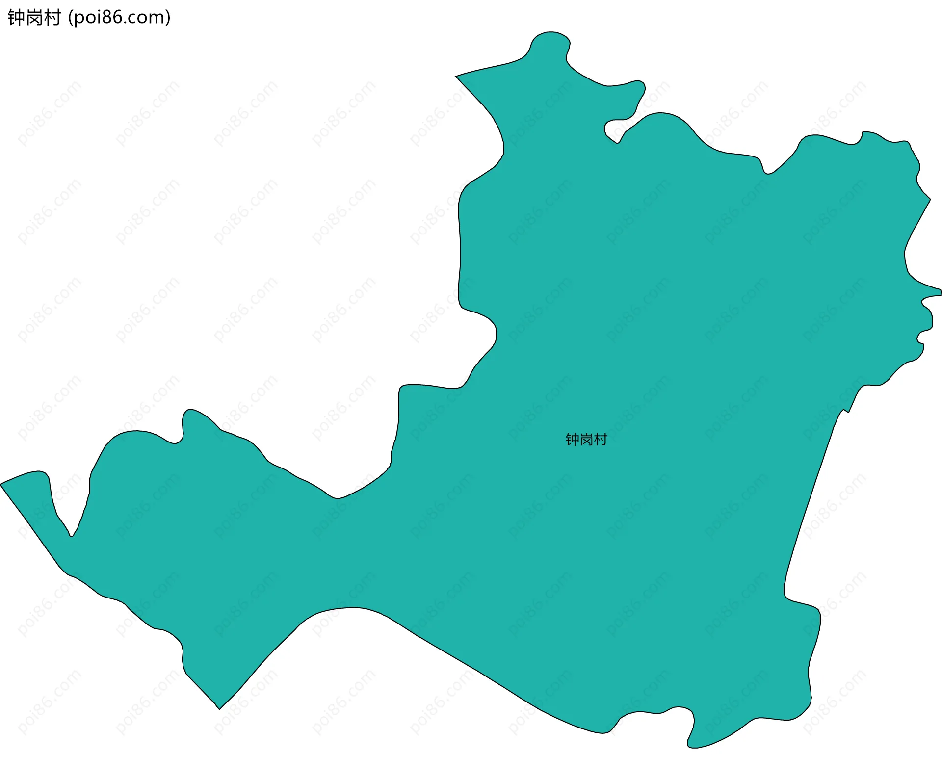 钟岗村边界地图