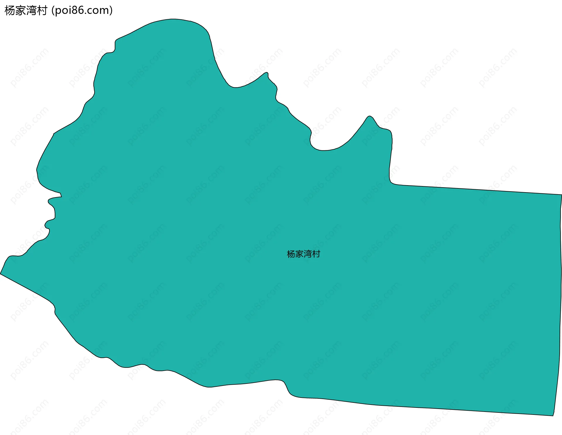 杨家湾村边界地图