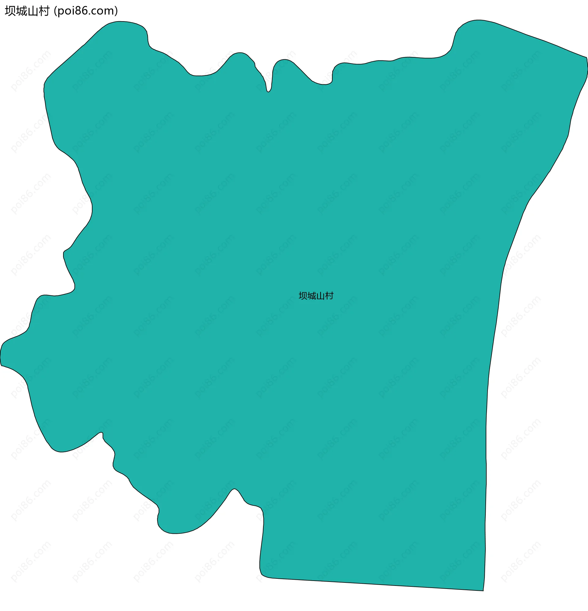 坝城山村边界地图