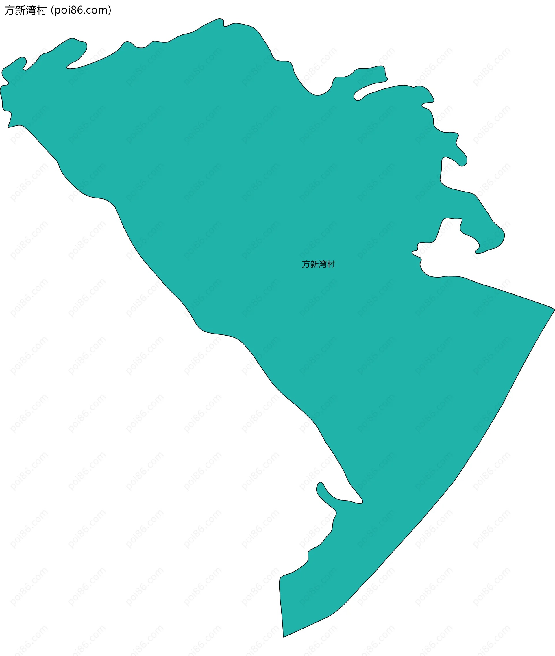方新湾村边界地图