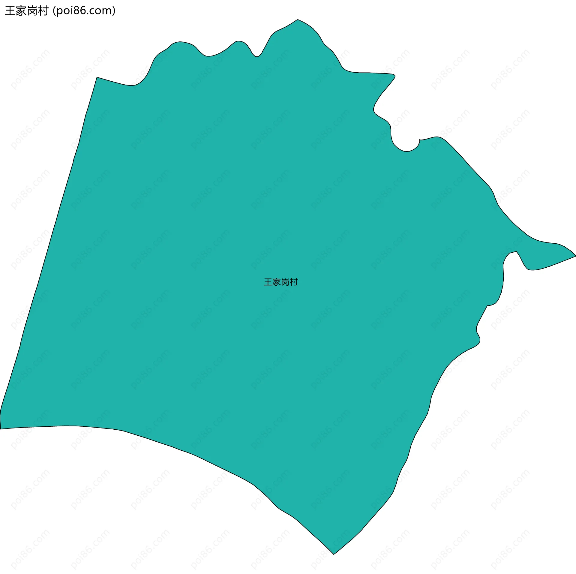 王家岗村边界地图