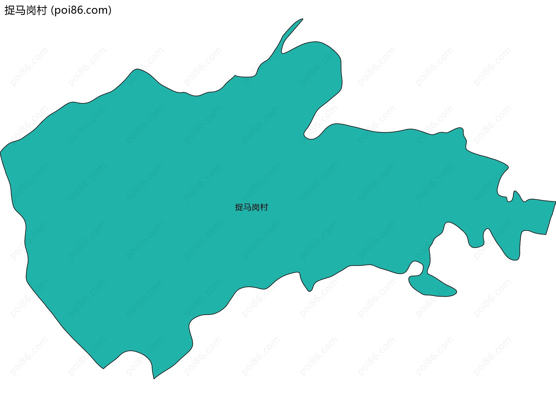 捉马岗村边界地图