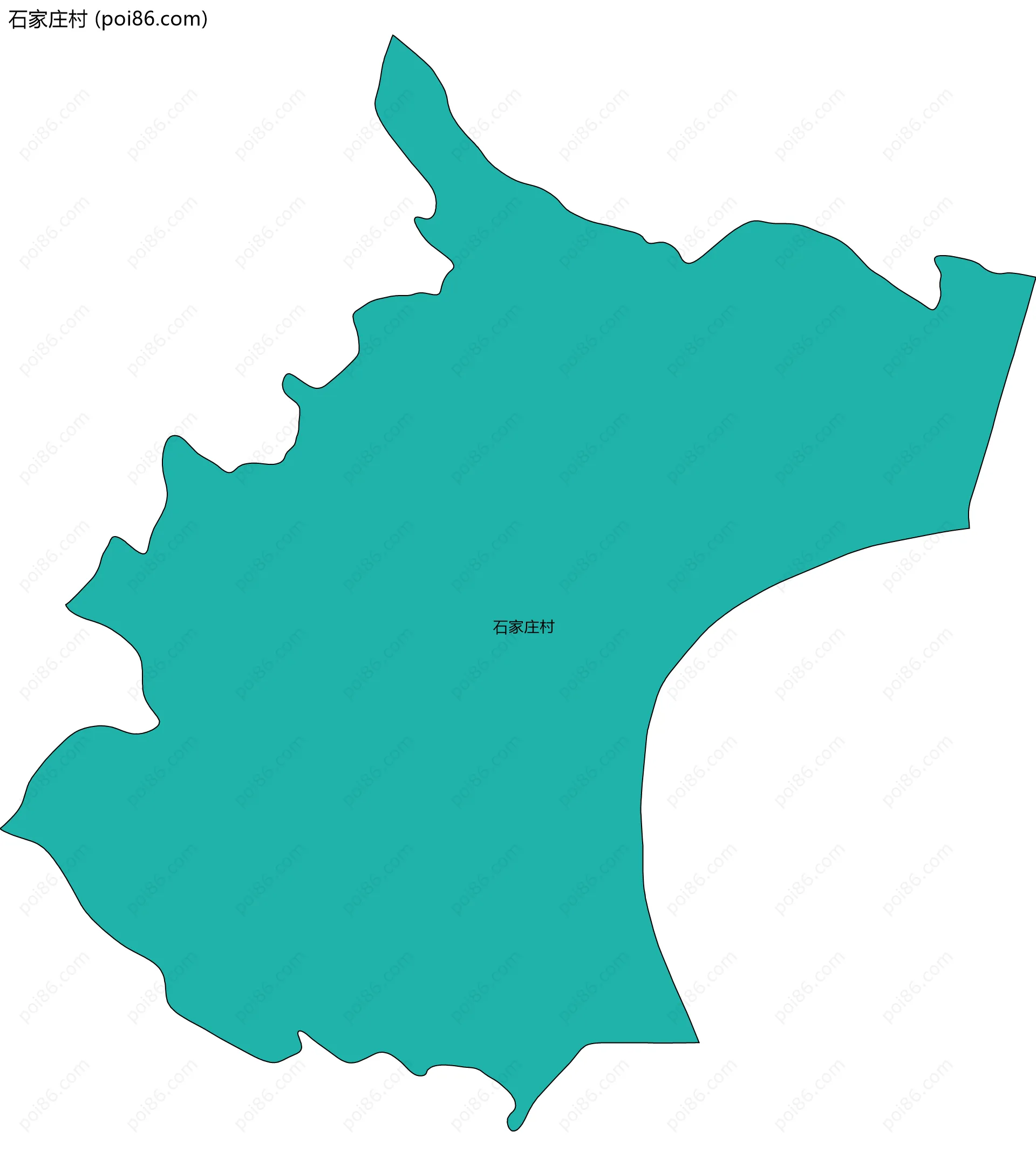 石家庄村边界地图