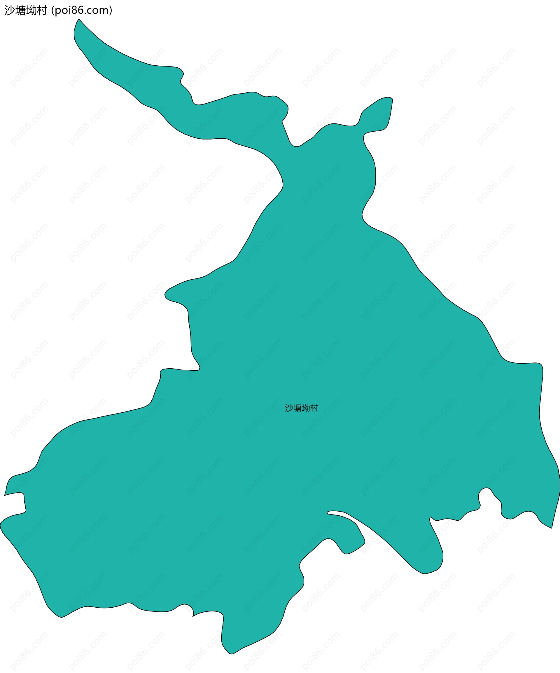 沙塘坳村边界地图