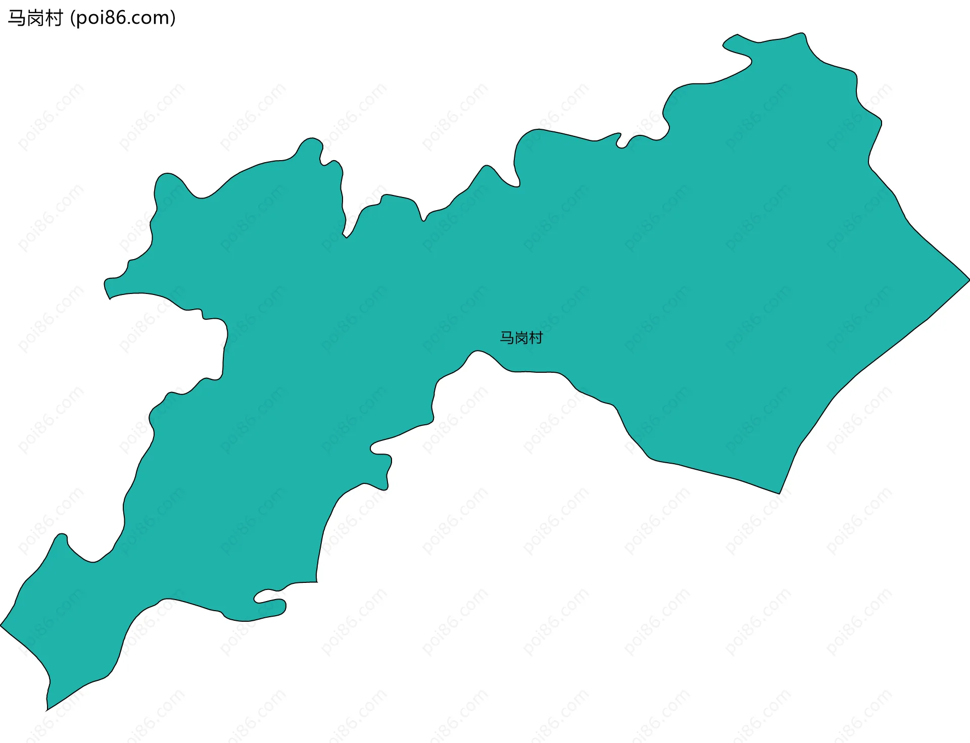 马岗村边界地图