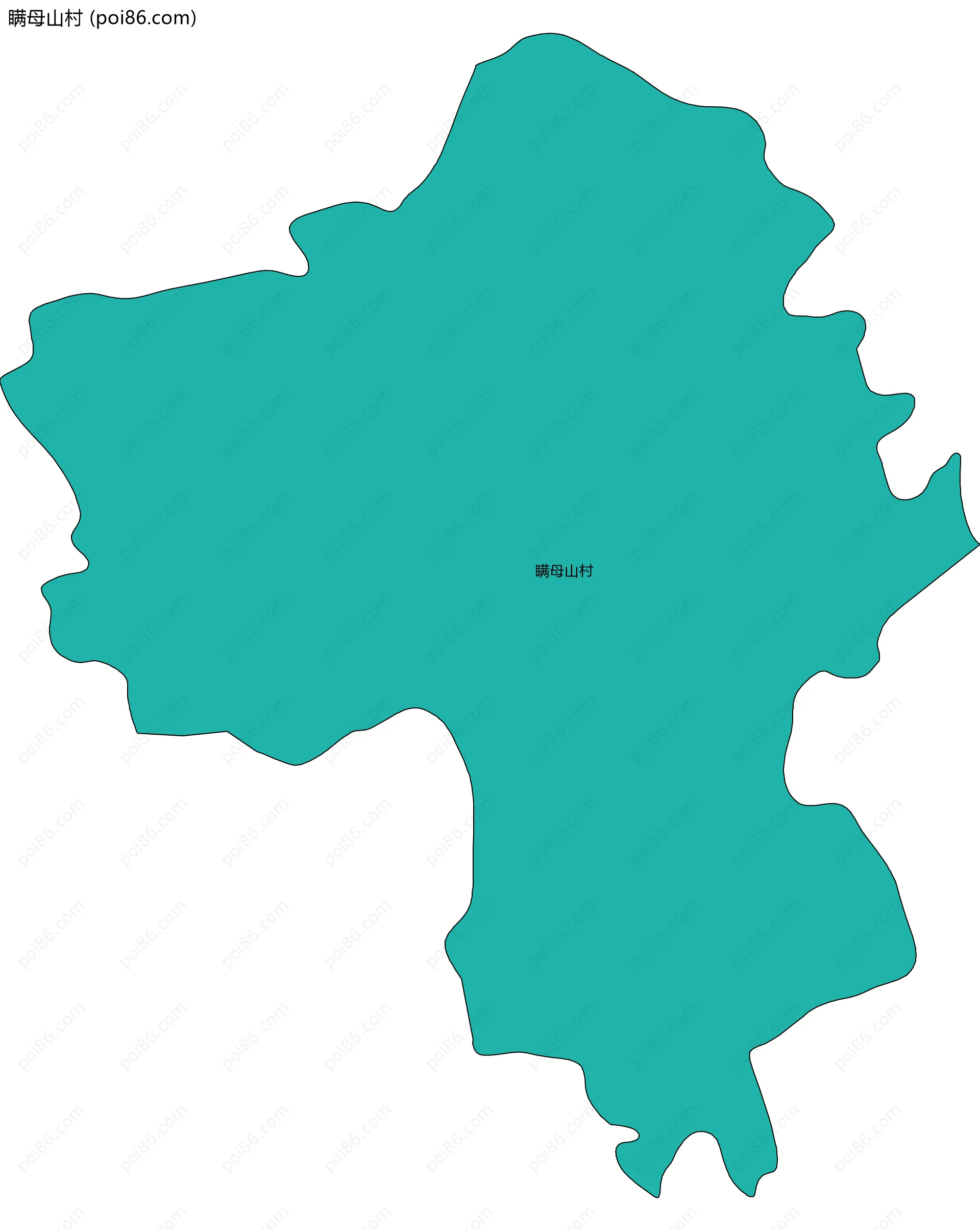 瞒母山村边界地图