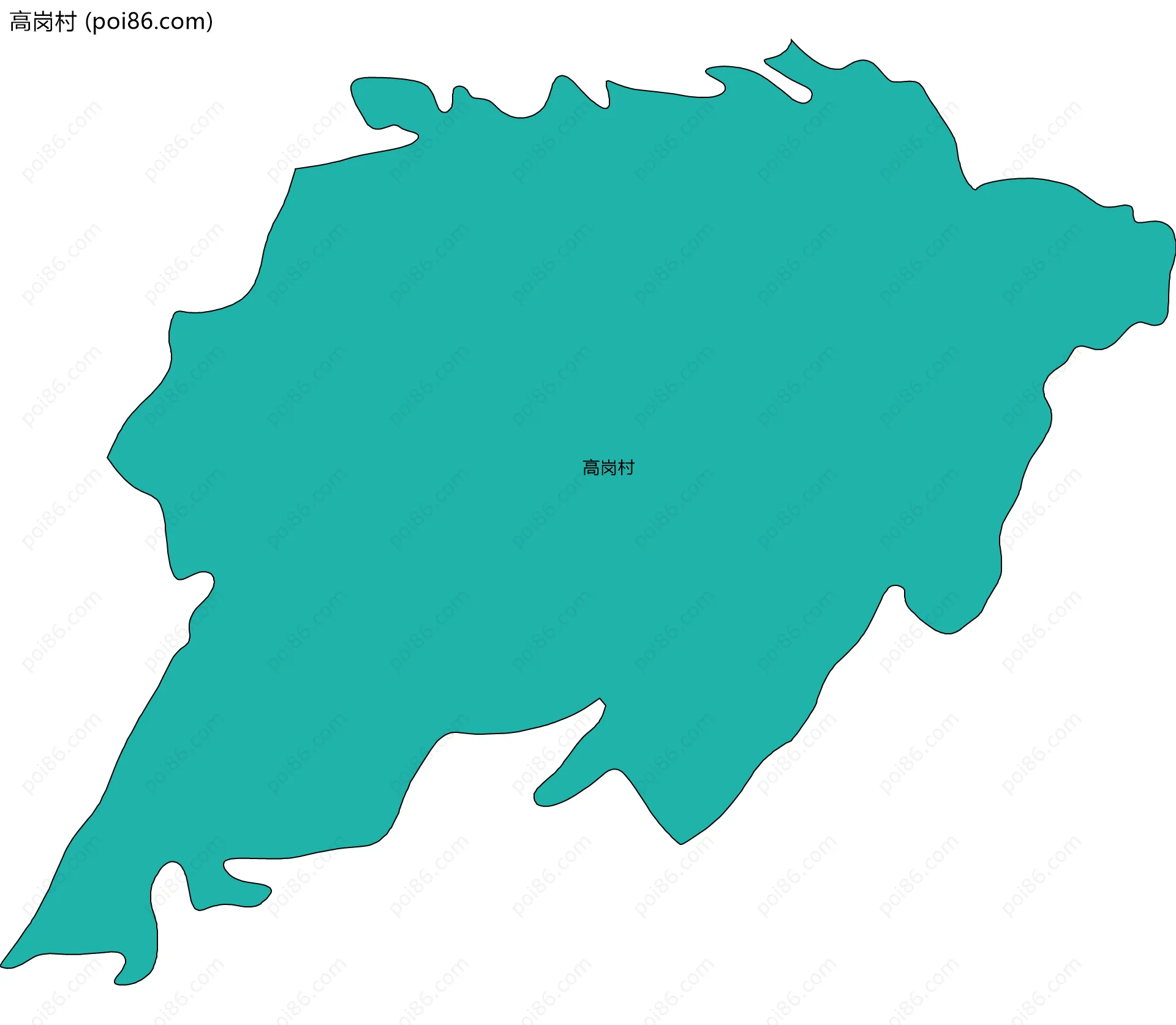 高岗村边界地图