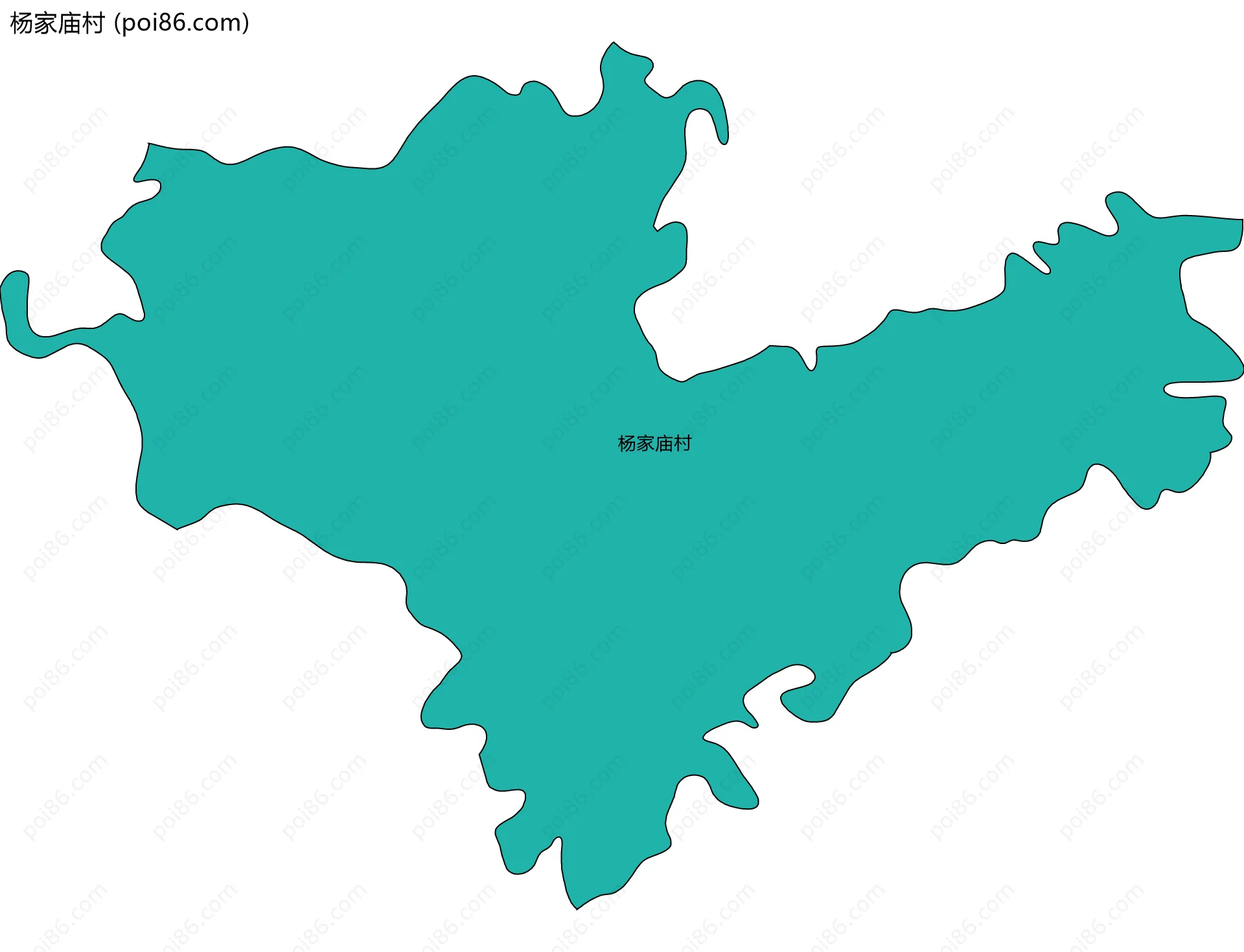 杨家庙村边界地图