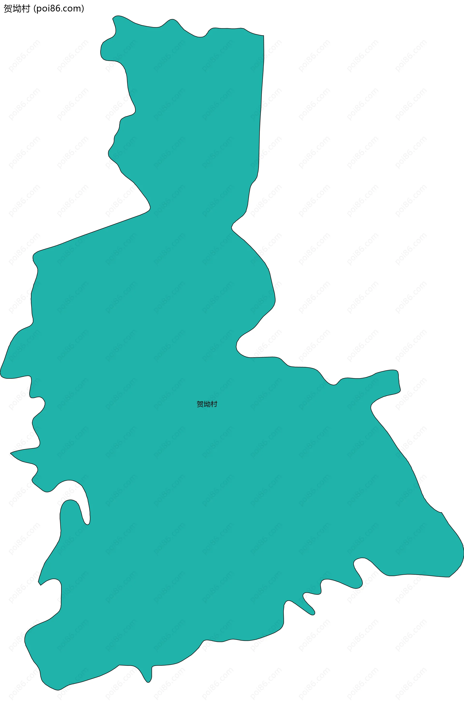 贺坳村边界地图