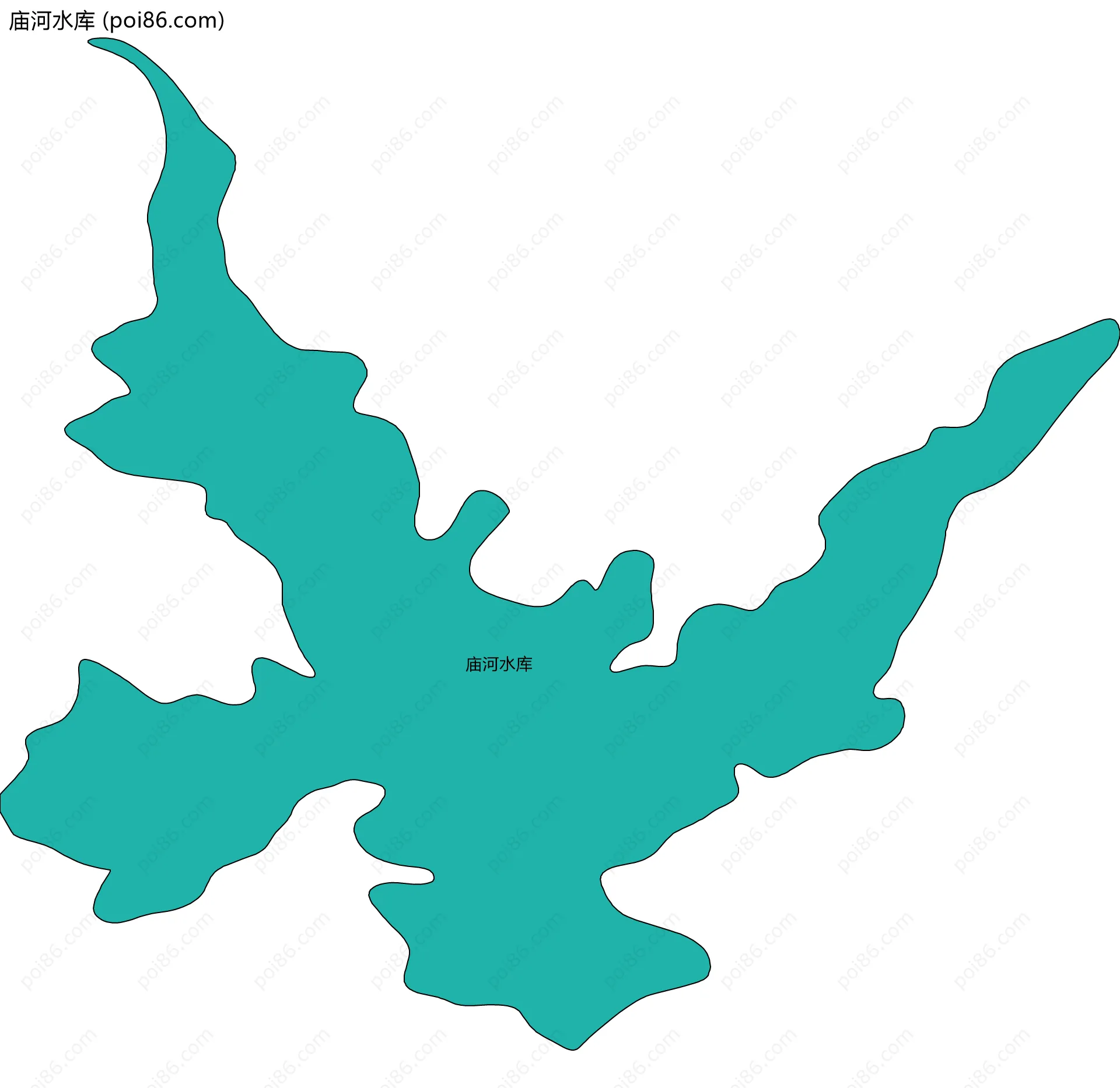 庙河水库边界地图