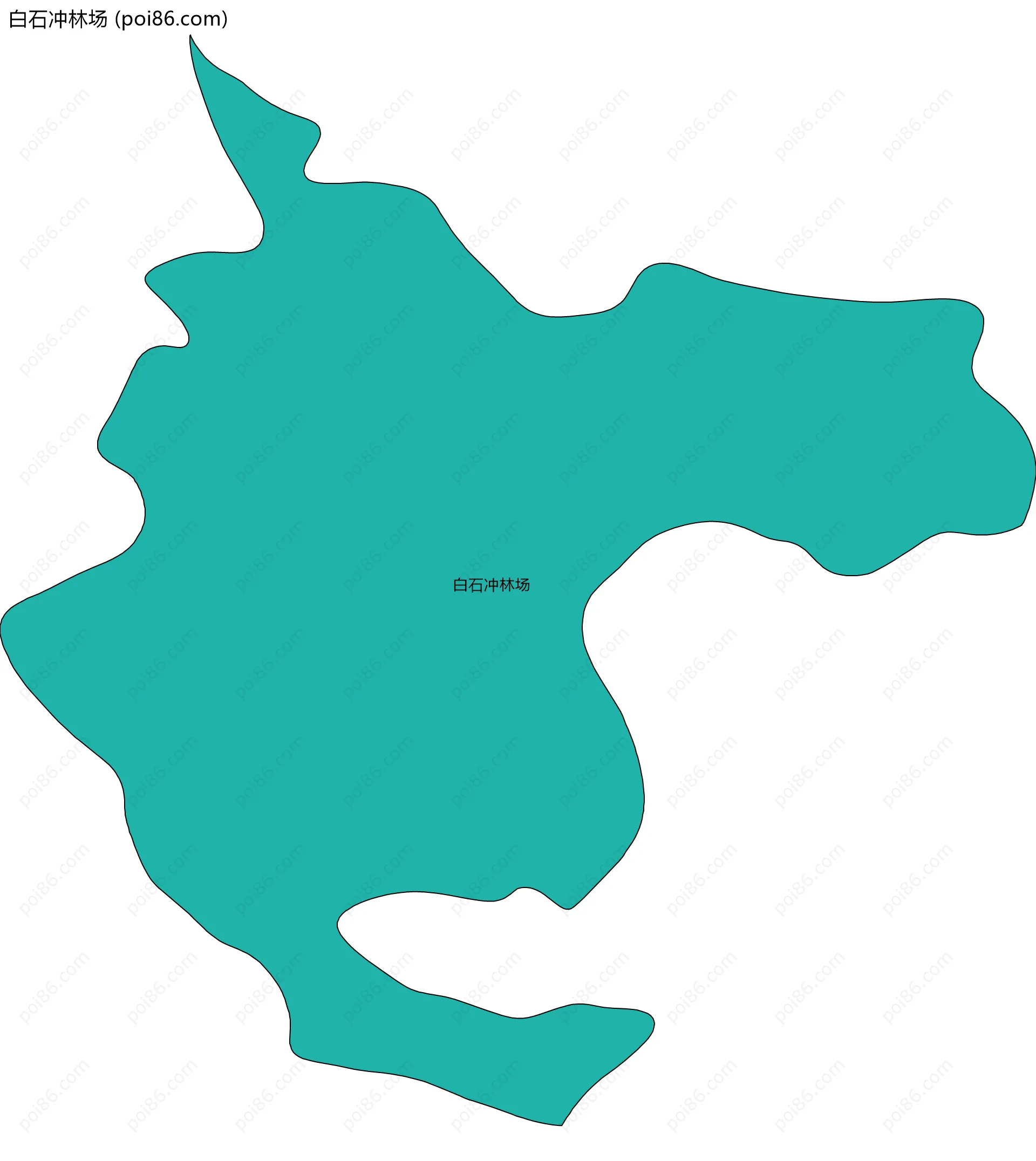 白石冲林场边界地图