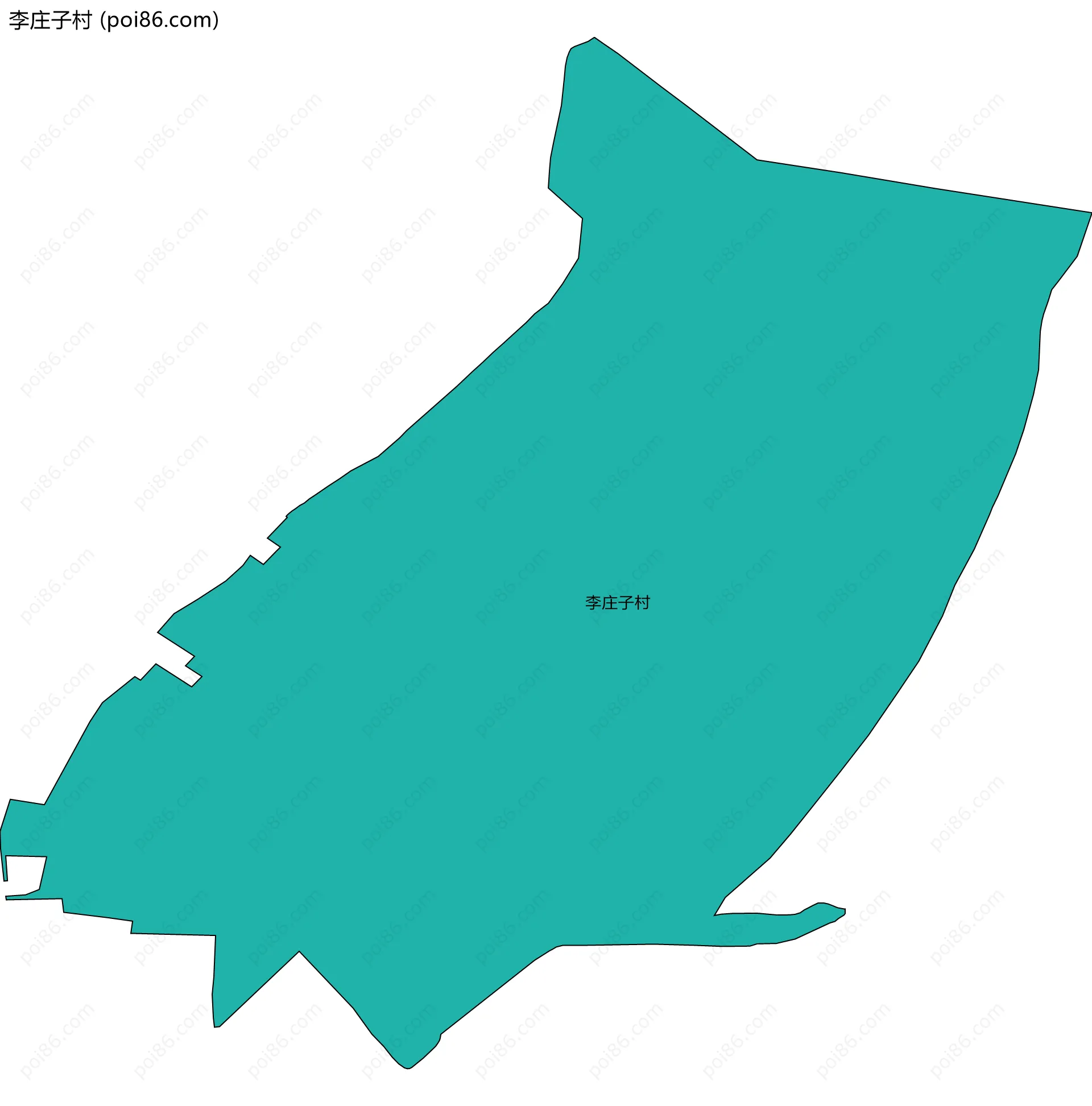 李庄子村边界地图
