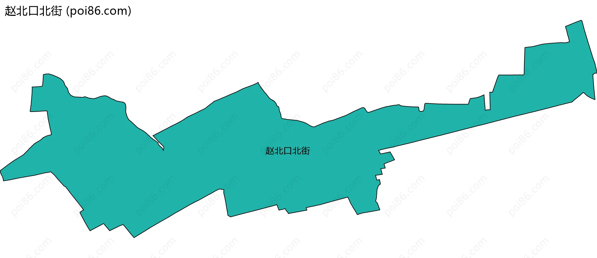 赵北口北街边界地图