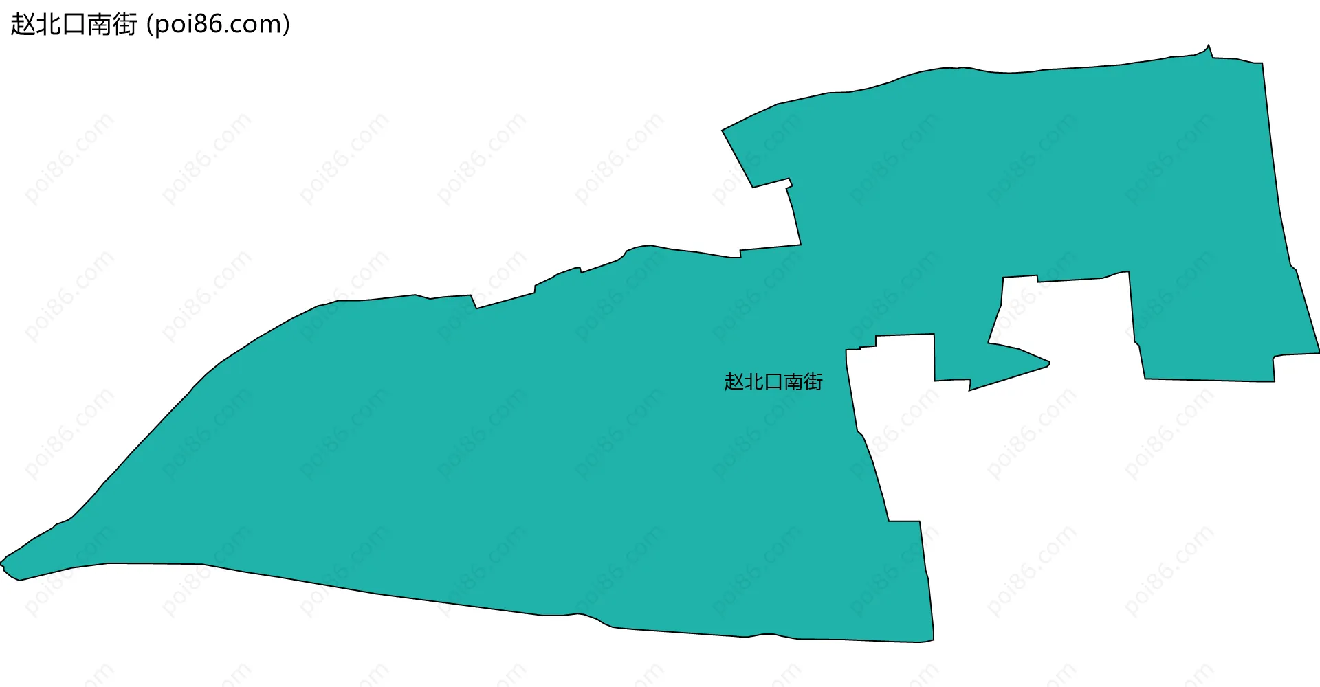 赵北口南街边界地图
