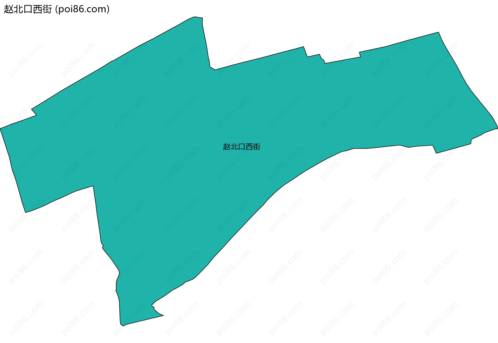 赵北口西街边界地图