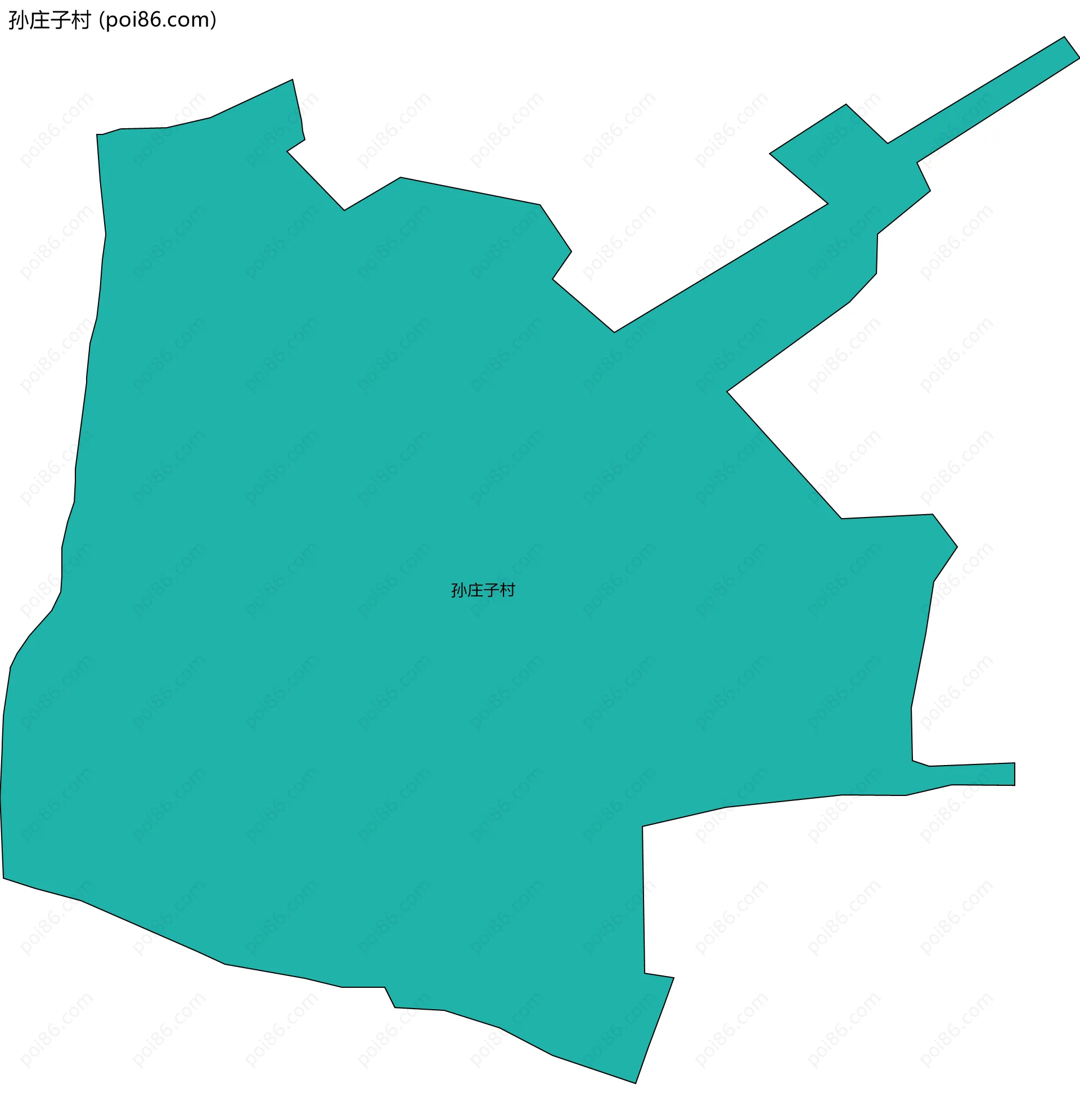 孙庄子村边界地图