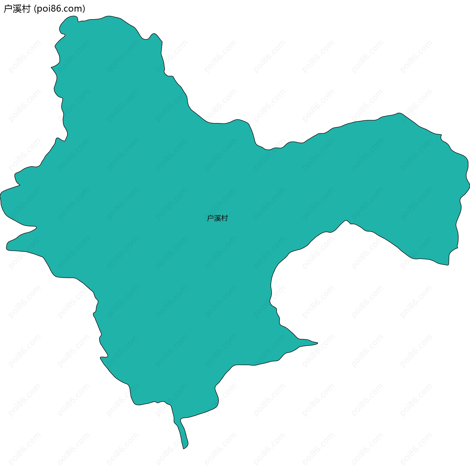 户溪村边界地图