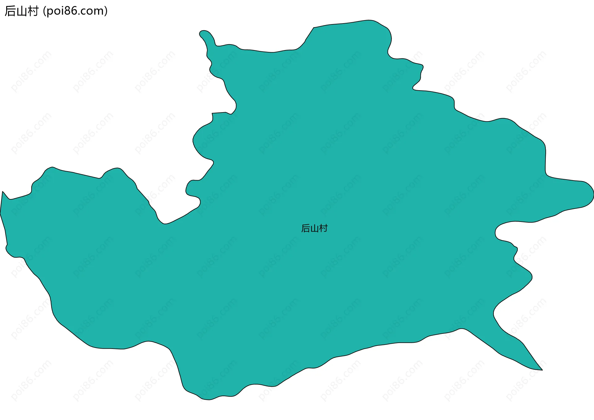 后山村边界地图