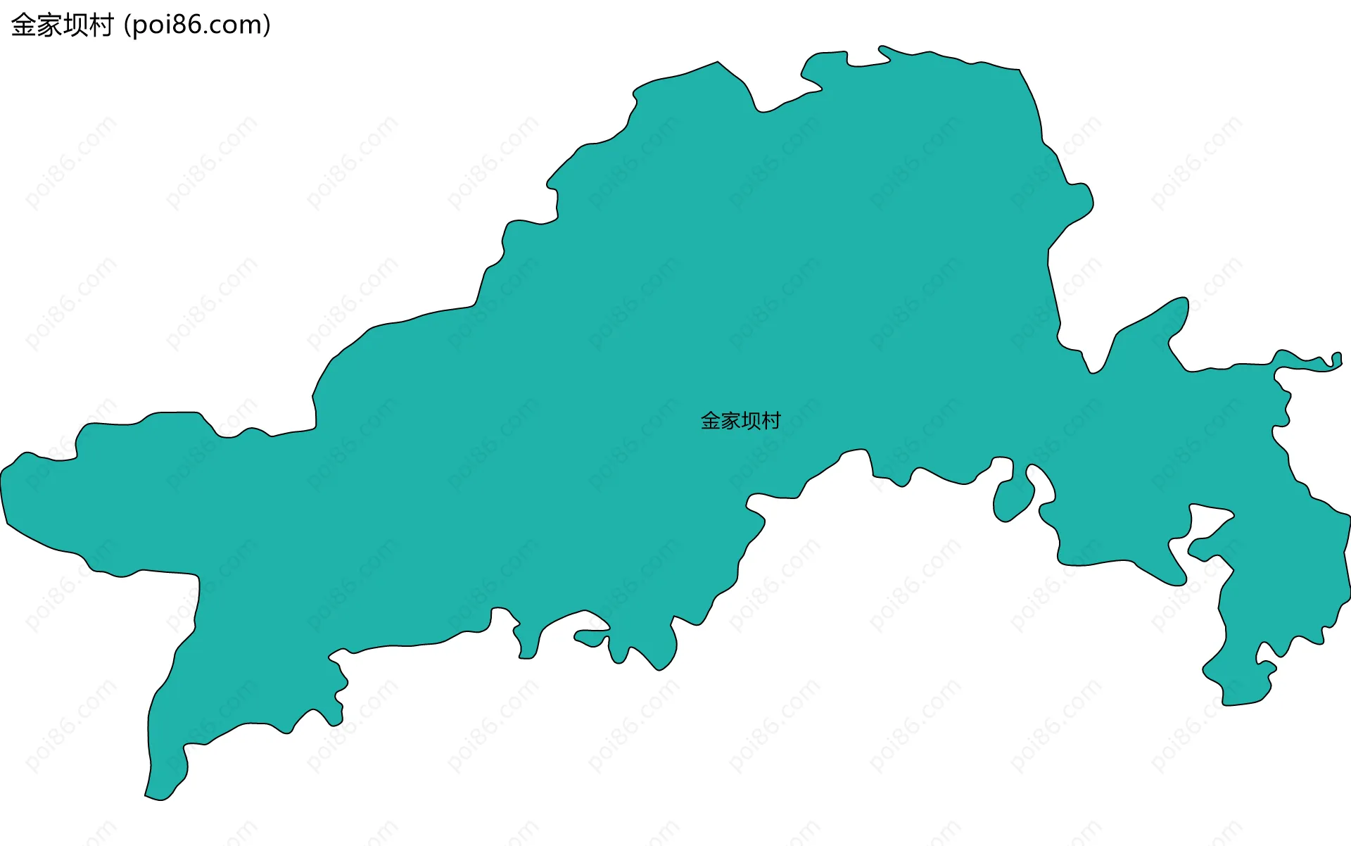 金家坝村边界地图