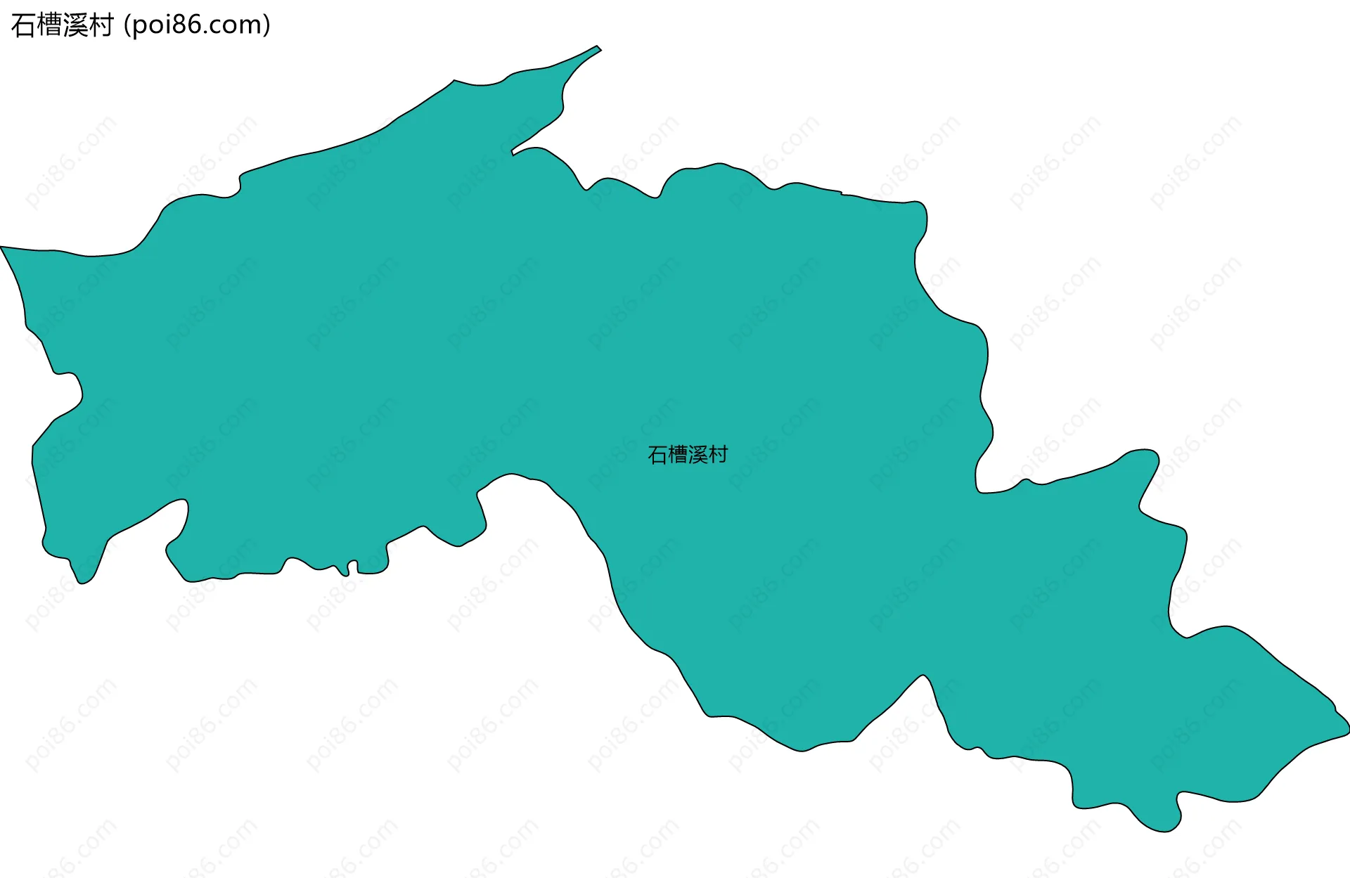 石槽溪村边界地图