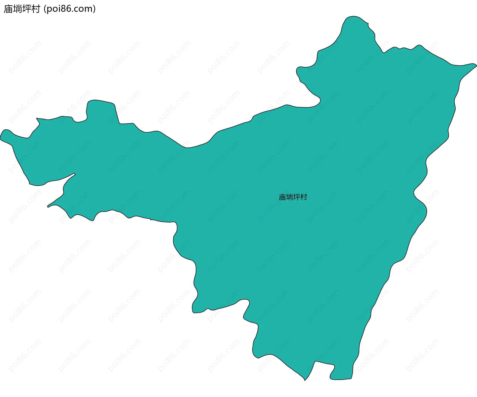 庙埫坪村边界地图