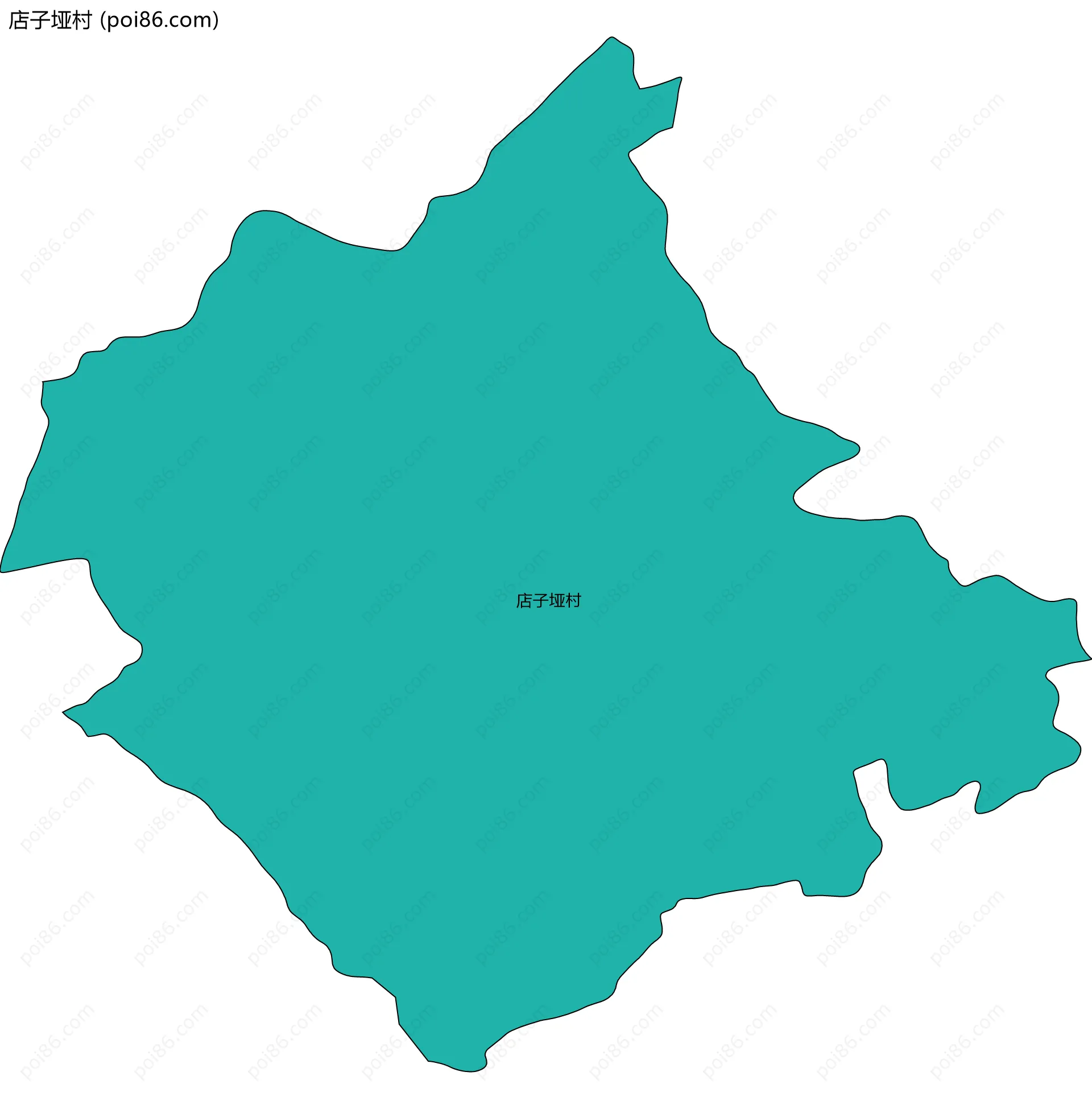 店子垭村边界地图