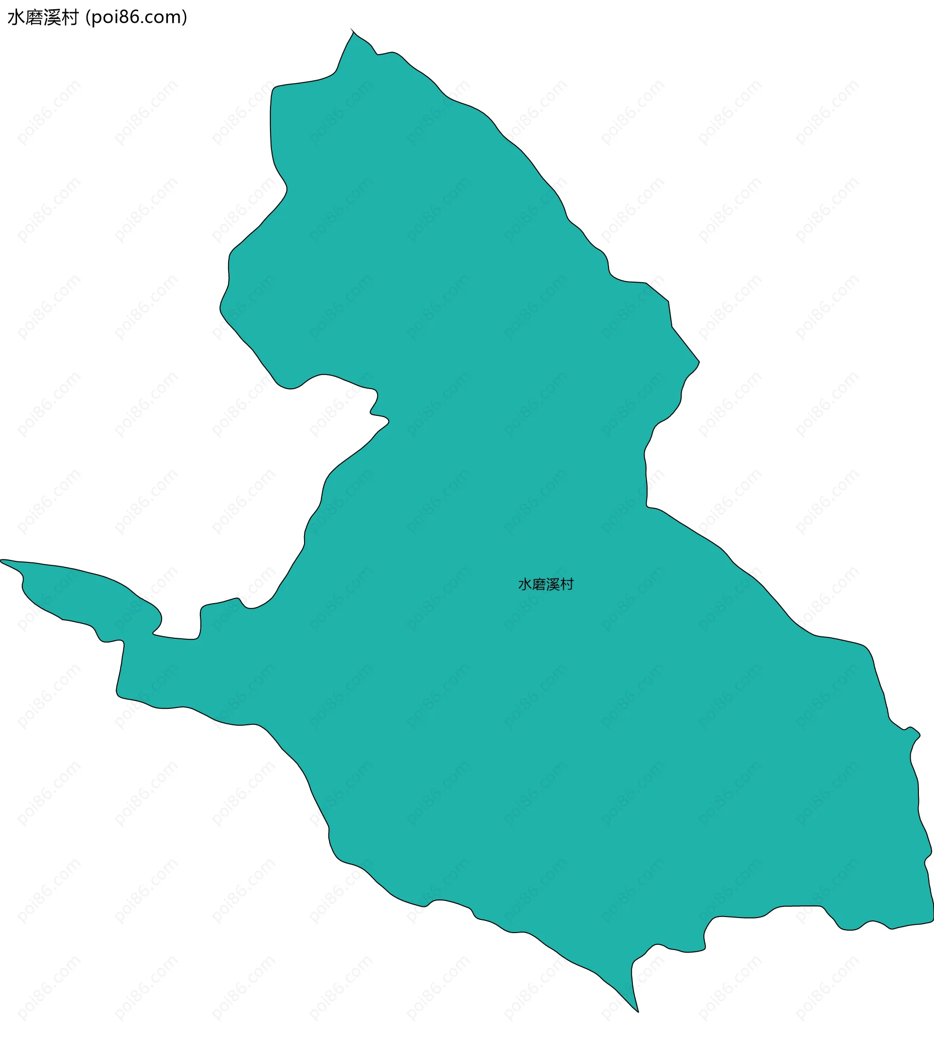 水磨溪村边界地图