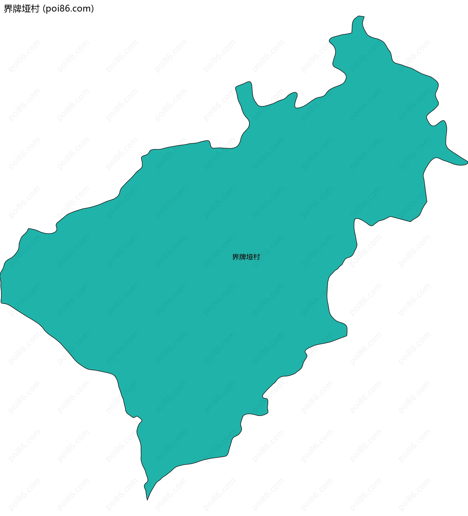 界牌垭村边界地图