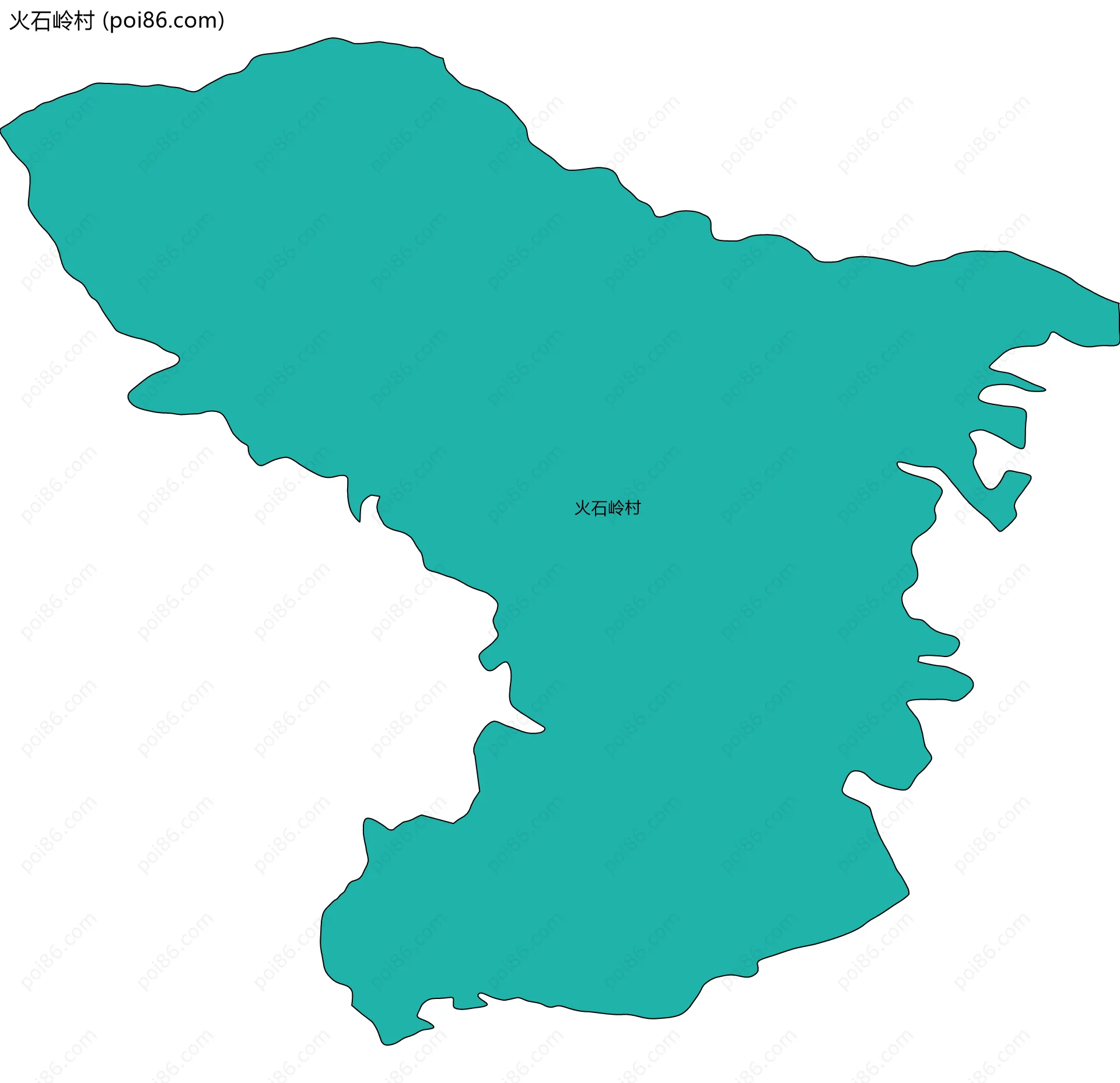 火石岭村边界地图