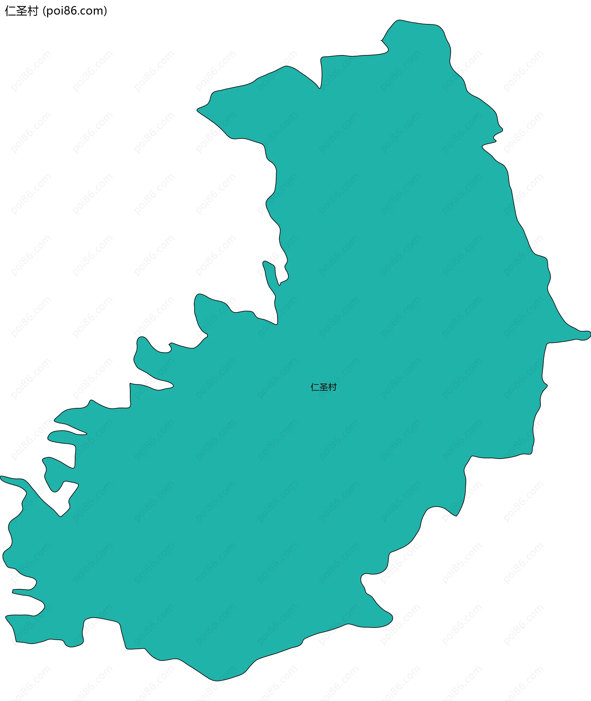 仁圣村边界地图