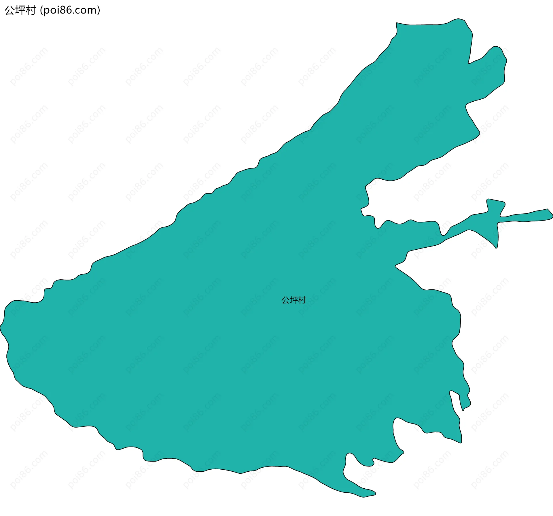 公坪村边界地图