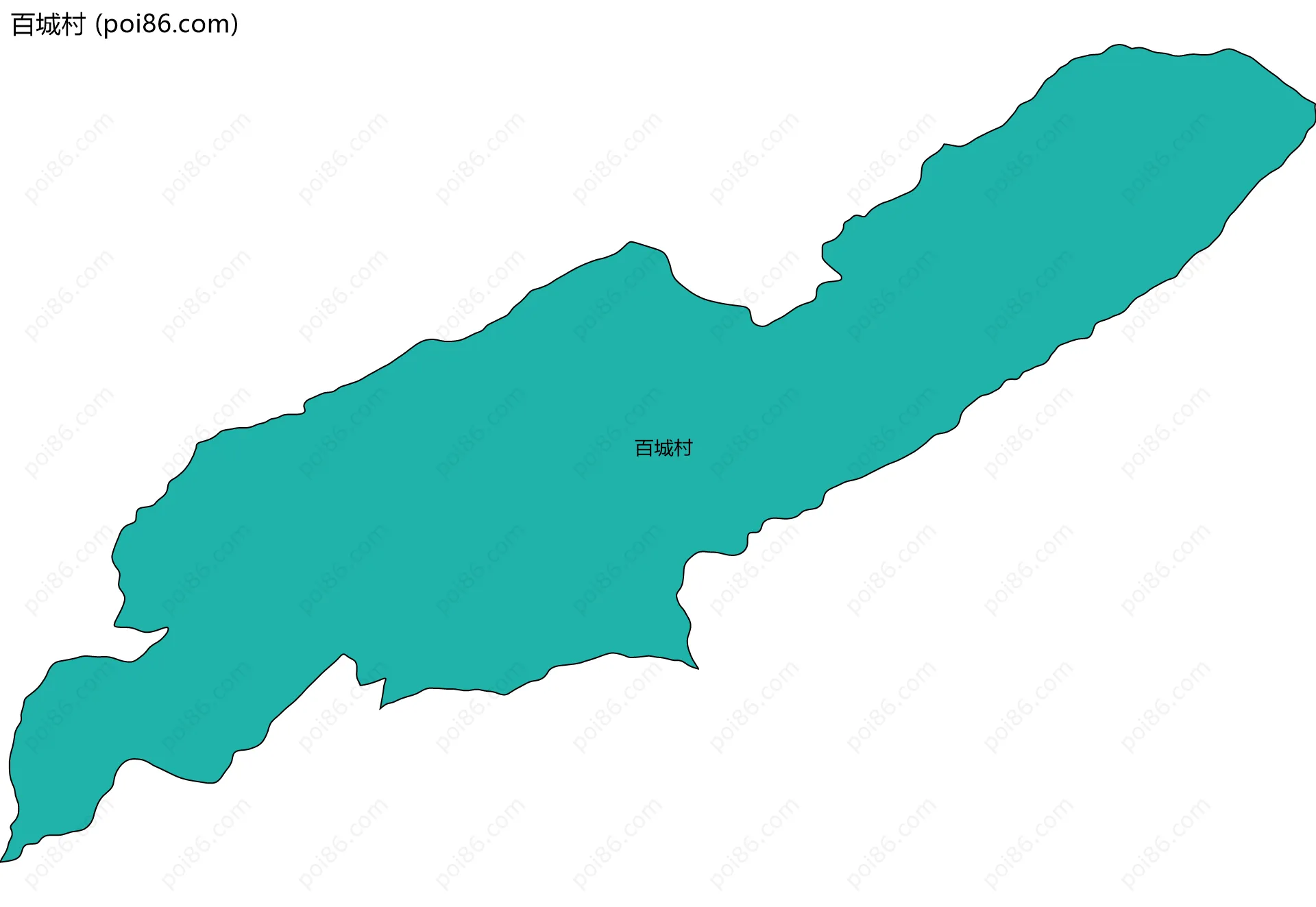 百城村边界地图