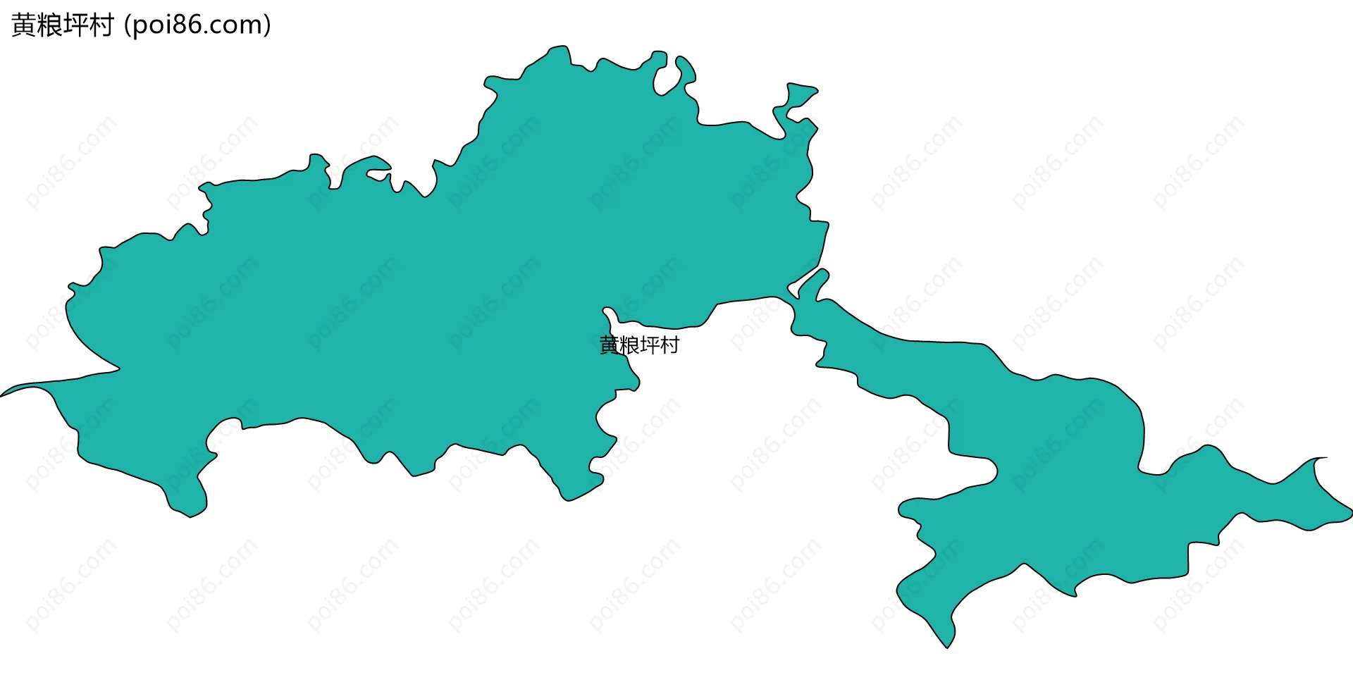 黄粮坪村边界地图