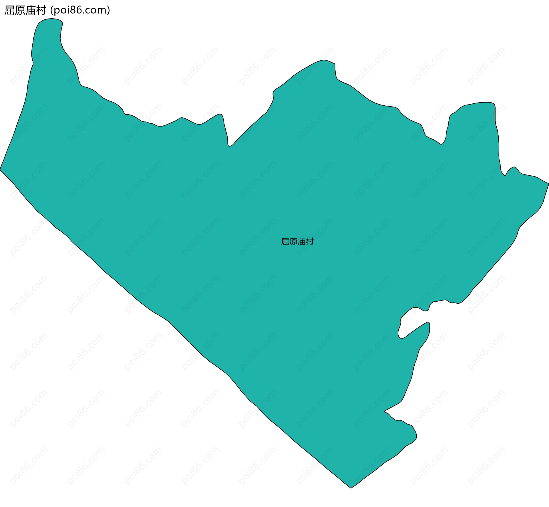 屈原庙村边界地图