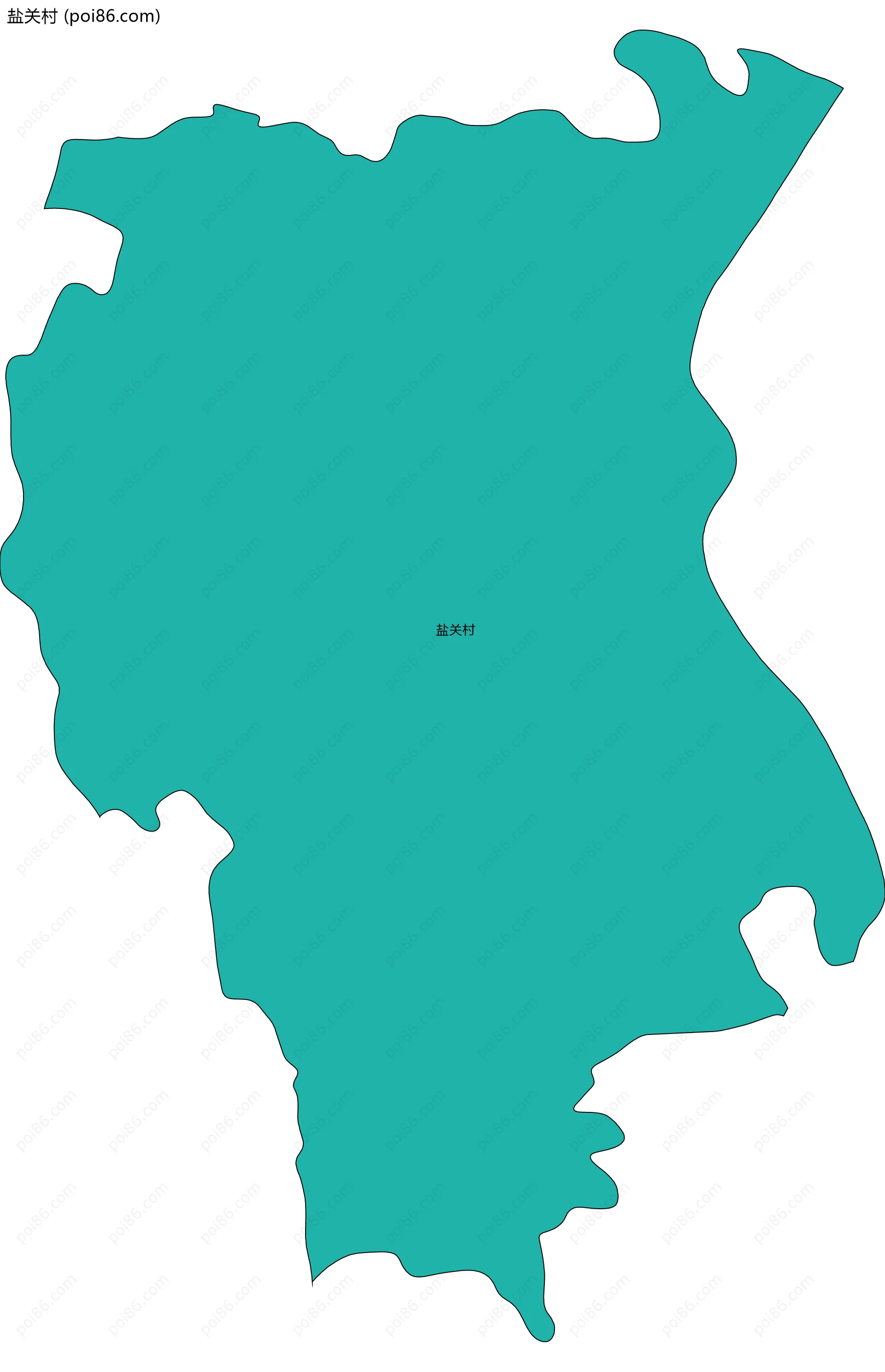 盐关村边界地图